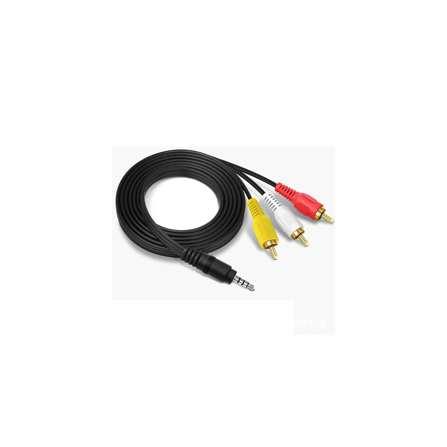 Câble convertisseur audio-vidéo mâle 3,5&nbsp;mm vers 3 RCA audio-vidéo mâle câble adaptateur de câble pour téléviseur