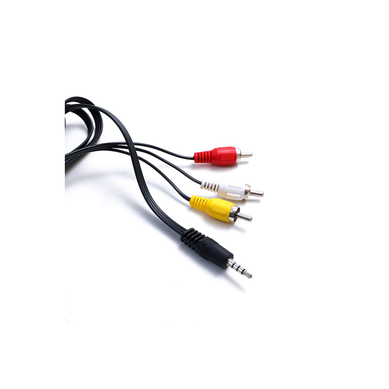 Câble convertisseur audio-vidéo mâle 3,5&nbsp;mm vers 3 RCA audio-vidéo mâle câble adaptateur de câble pour téléviseur