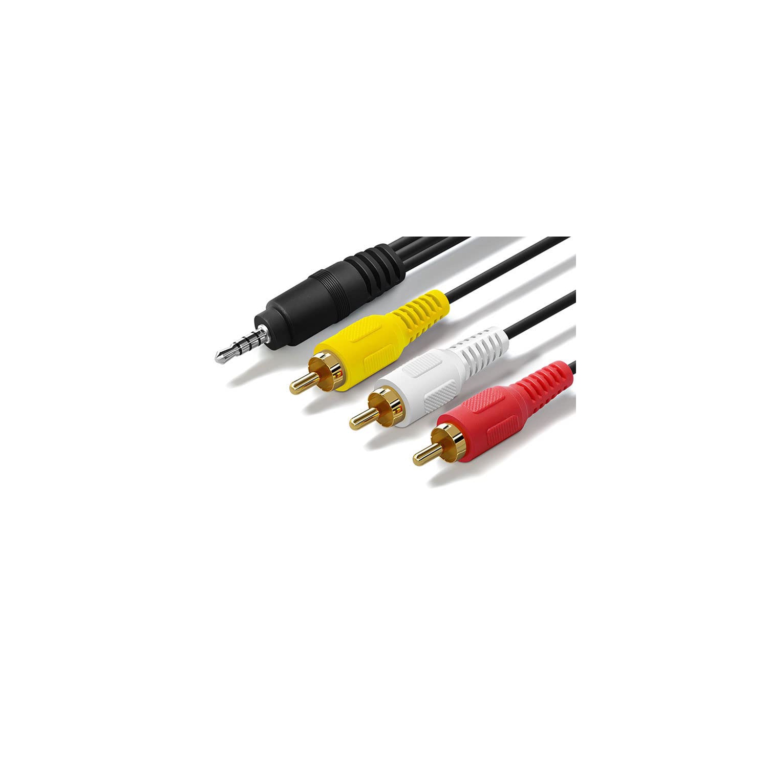Câble convertisseur audio-vidéo mâle 3,5&nbsp;mm vers 3 RCA audio-vidéo mâle câble adaptateur de câble pour téléviseur