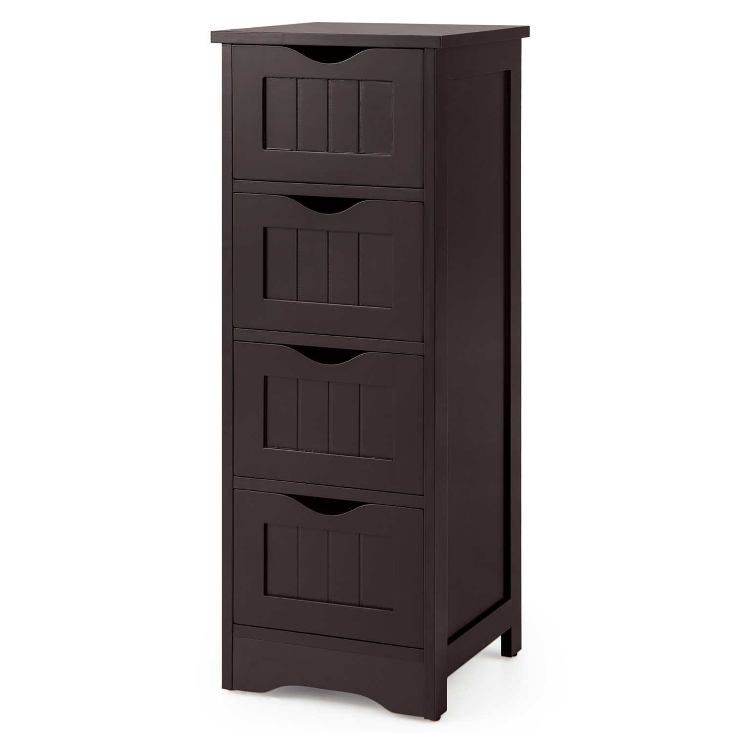 Costway 4-Drawer Bathroom Floor Cabinet Free Standing Storage Side Organizer