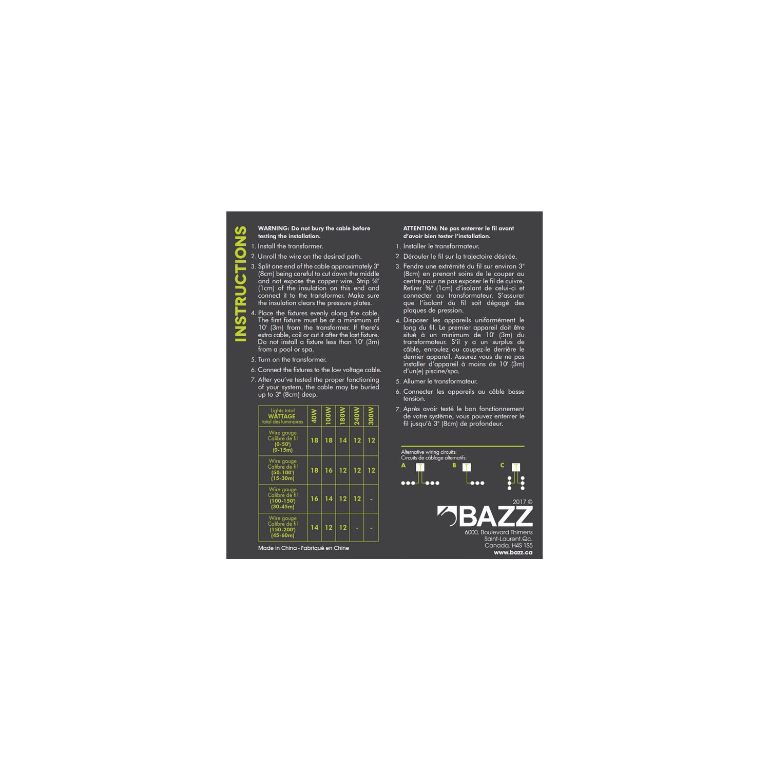 BAZZ LUVIA Outdoor Integrated LED Garden Light 400Lumens 6W 3000K 80+CRI, G22041BK