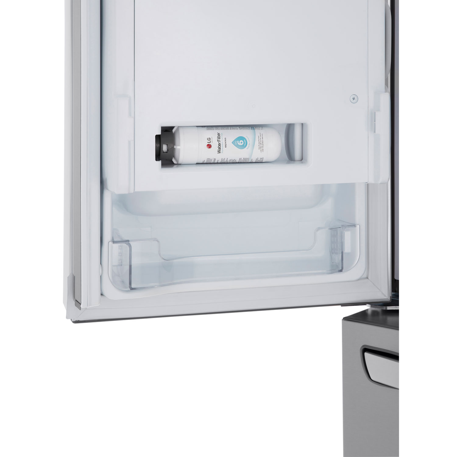 LG 36" 25.5 Cu. Ft. Counter Depth MAX French Door Refrigerator - Stainless Steel