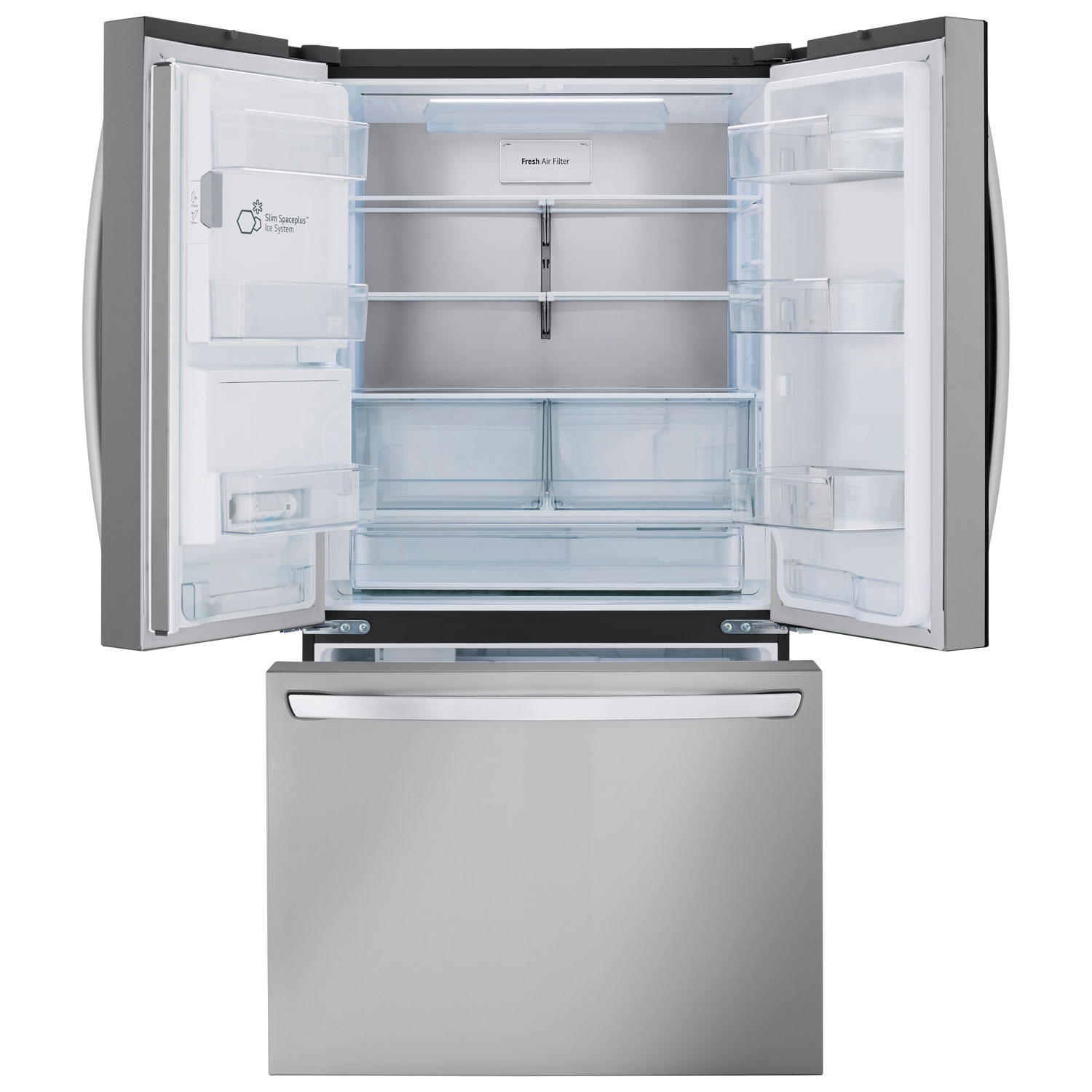 LG 36" 25.5 Cu. Ft. Counter Depth MAX French Door Refrigerator - Stainless Steel
