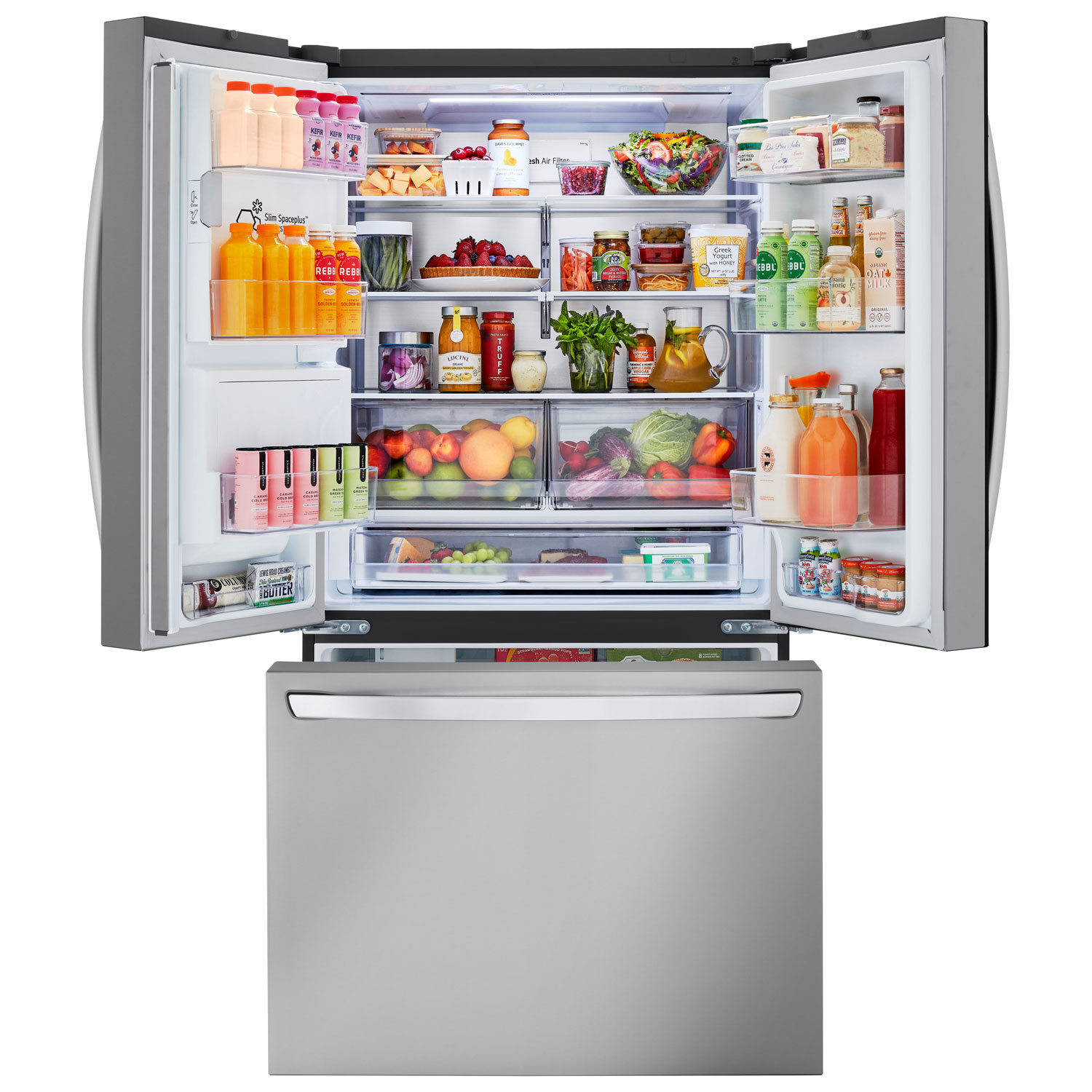 LG 36" 25.5 Cu. Ft. Counter Depth MAX French Door Refrigerator - Stainless Steel