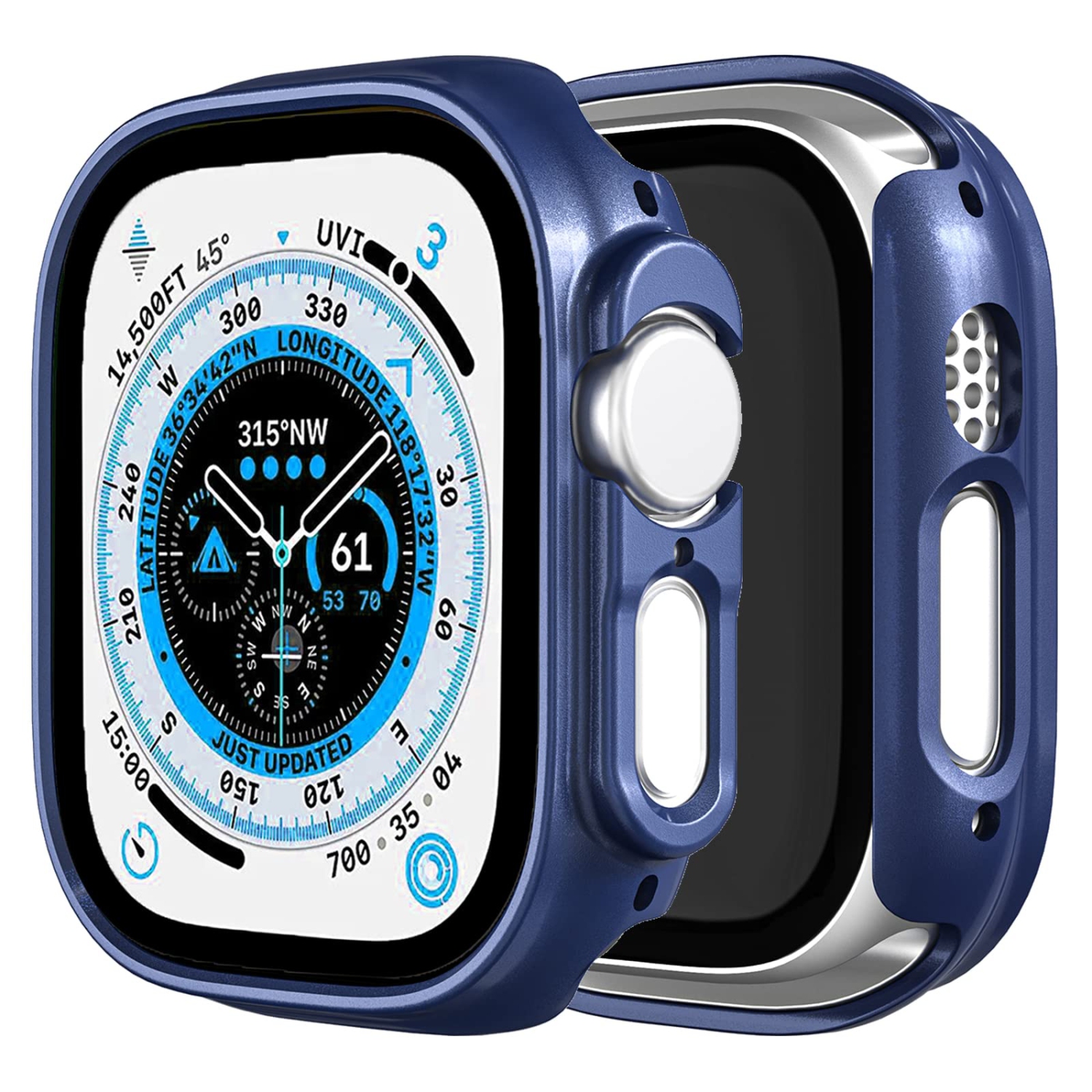 Miimall compatible avec l’étui pour Apple Watch Ultra 49 mm sans protecteur d’écran, étui protecteur rigide, antichoc, tout autour de l’étui pour