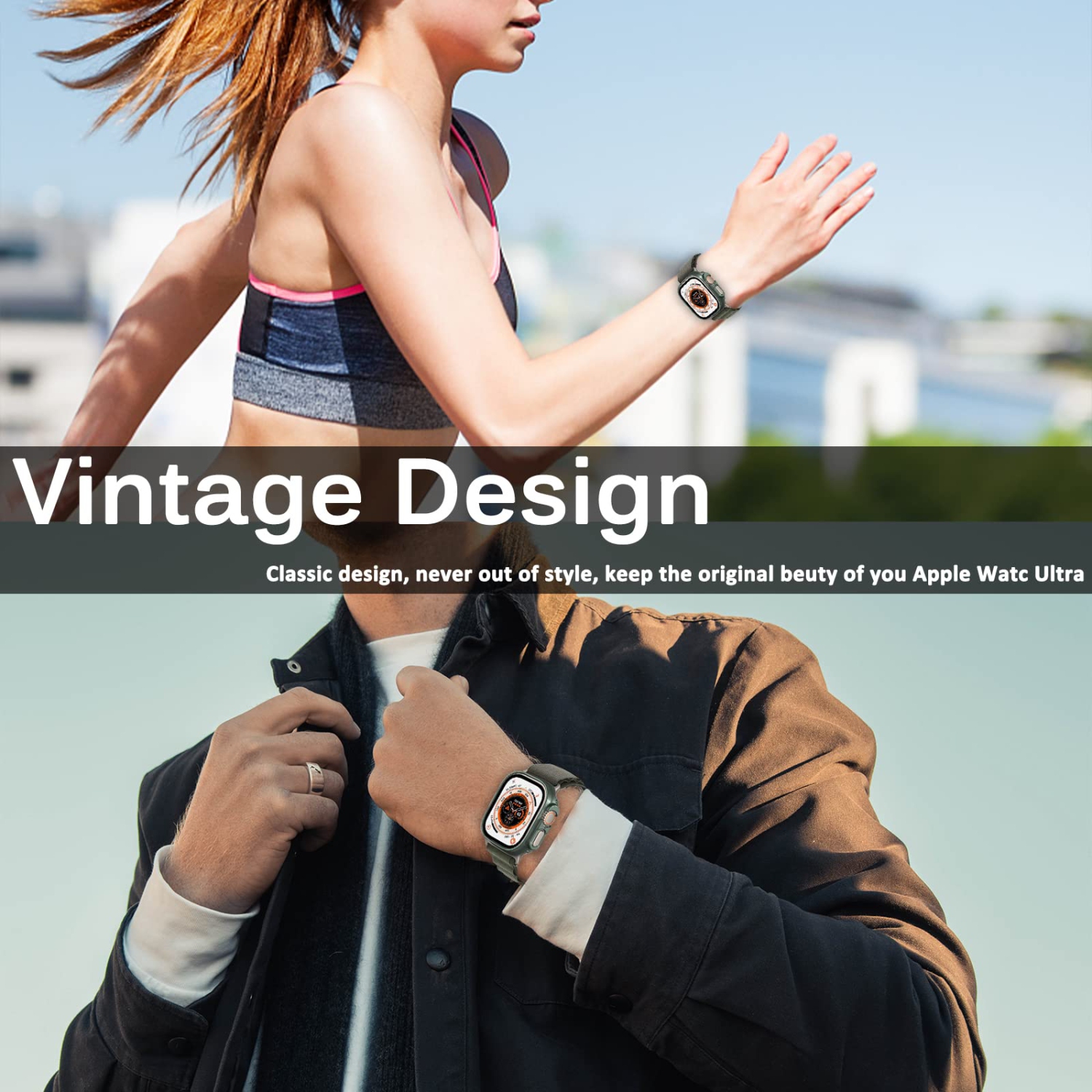 Miimall compatible avec l’étui pour Apple Watch Ultra 49 mm sans protecteur d’écran, étui protecteur rigide, antichoc, tout autour de l’étui pour