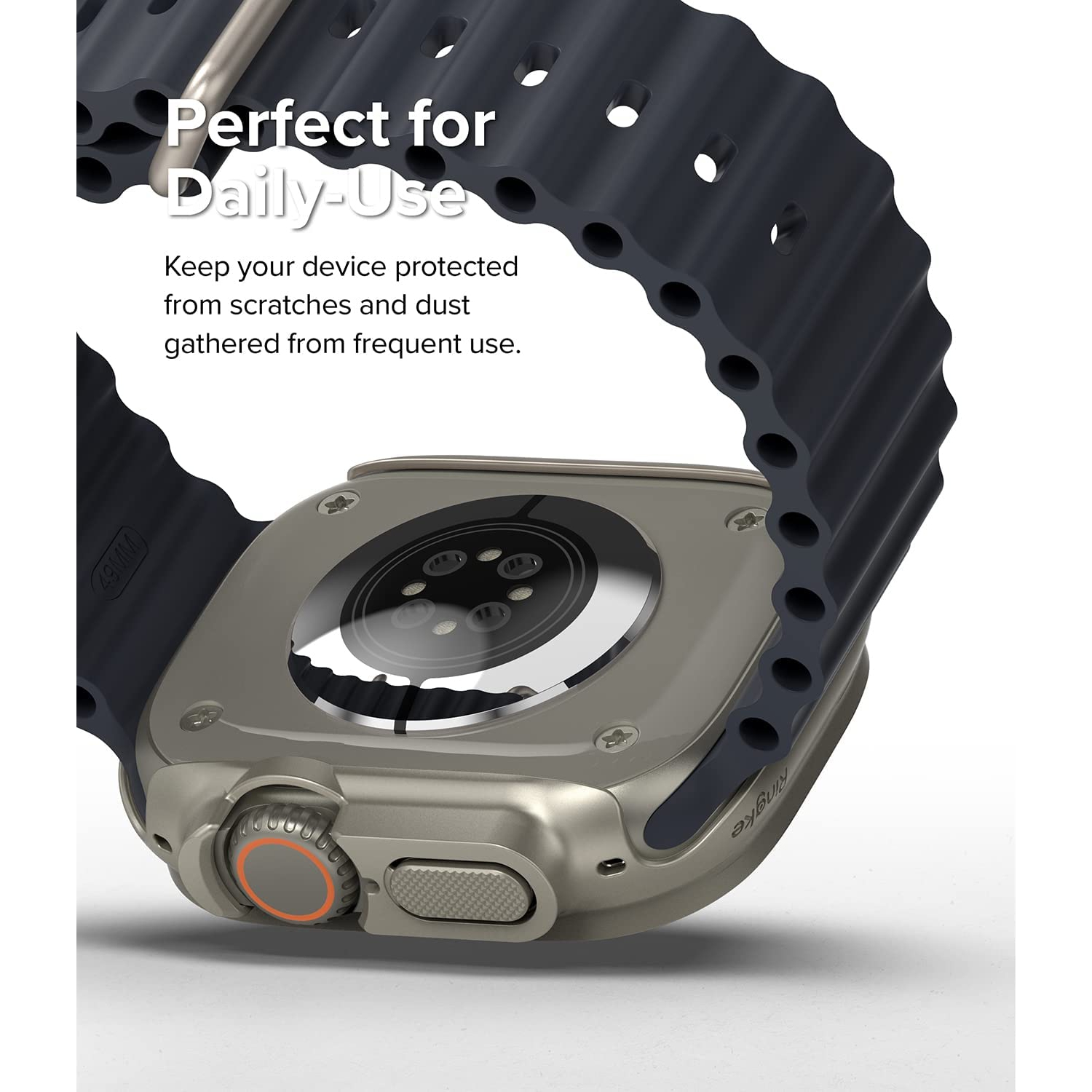 Ringke Slim Anti-Yellowing Material / 2 Pack Compatible with Apple Watch Ultra Case for Minimalist Yet Sturdy, Solid Transparent Cover + Extra Color