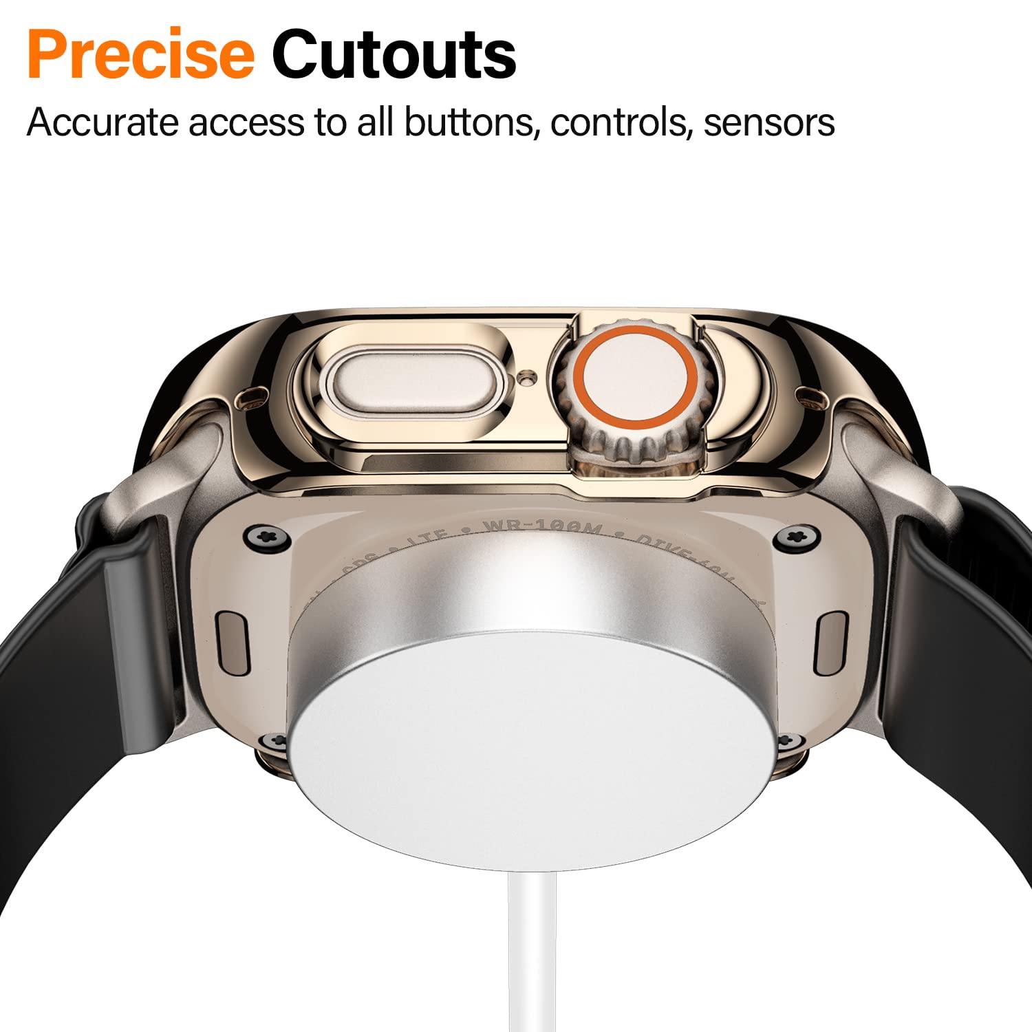 Ensemble de 2 étuis antichoc Amizee pour Apple Watch Ultra de 49 mm avec protecteur d’écran intégré, protecteur d’écran ultramince à bord droit pour