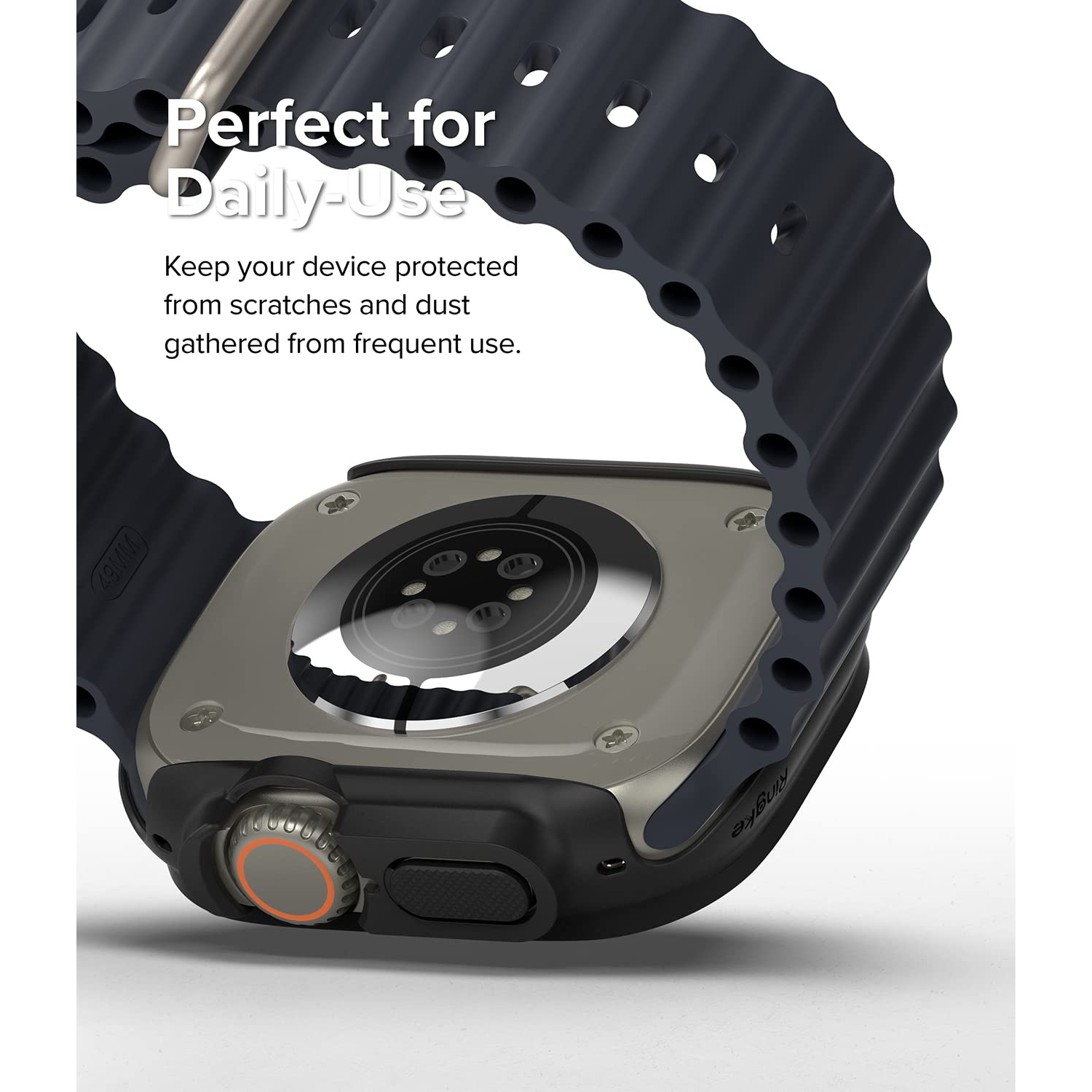 Ringke Slim Anti-Yellowing Material / 2 Pack Compatible with Apple Watch Ultra Case for Minimalist Yet Sturdy, Solid Transparent Cover + Extra Color