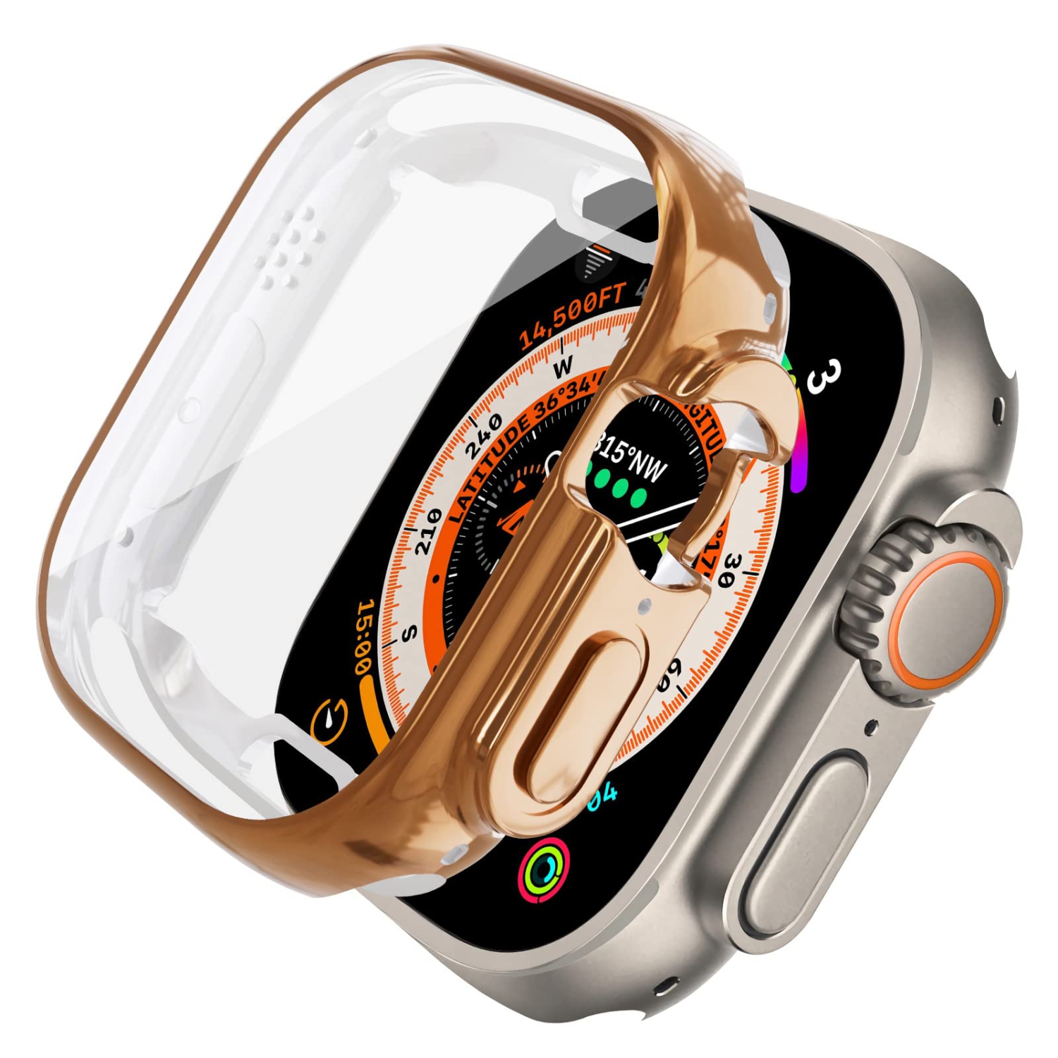 Étui souple en TPUR intégré compatible avec Apple Watch Ultra de 49 mm, ALMNVO Étuis ultraminces Accessoires avec protecteur d’écran, couvercle