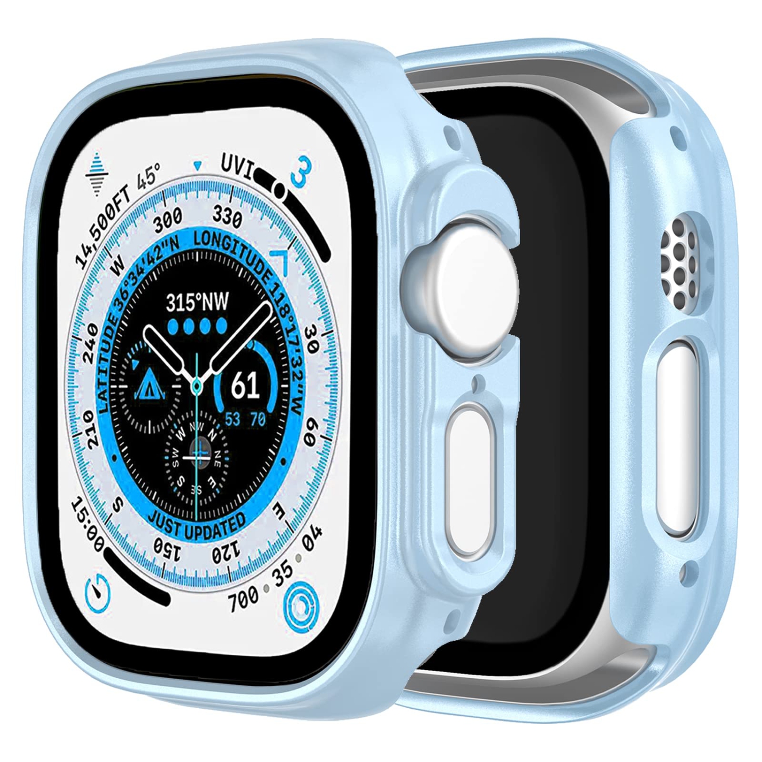 Miimall compatible avec l’étui Apple Watch Ultra 49 mm sans protecteur d’écran, étui protecteur rigide, antichoc, tout autour de l’étui pour Apple