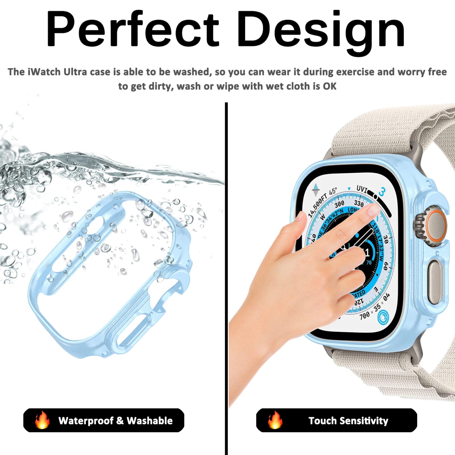 Miimall compatible avec l’étui Apple Watch Ultra 49 mm sans protecteur d’écran, étui protecteur rigide, antichoc, tout autour de l’étui pour Apple