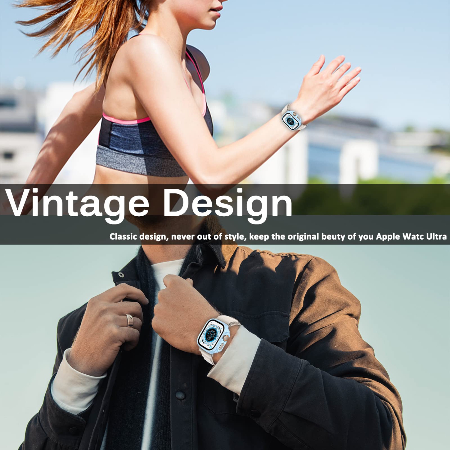 Miimall compatible avec l’étui Apple Watch Ultra 49 mm sans protecteur d’écran, étui protecteur rigide, antichoc, tout autour de l’étui pour Apple