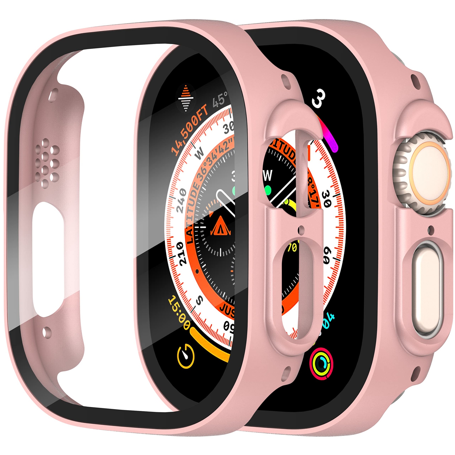 Diruite 2-Pack for Apple Watch Ultra 49mm PC All-Around Screen
