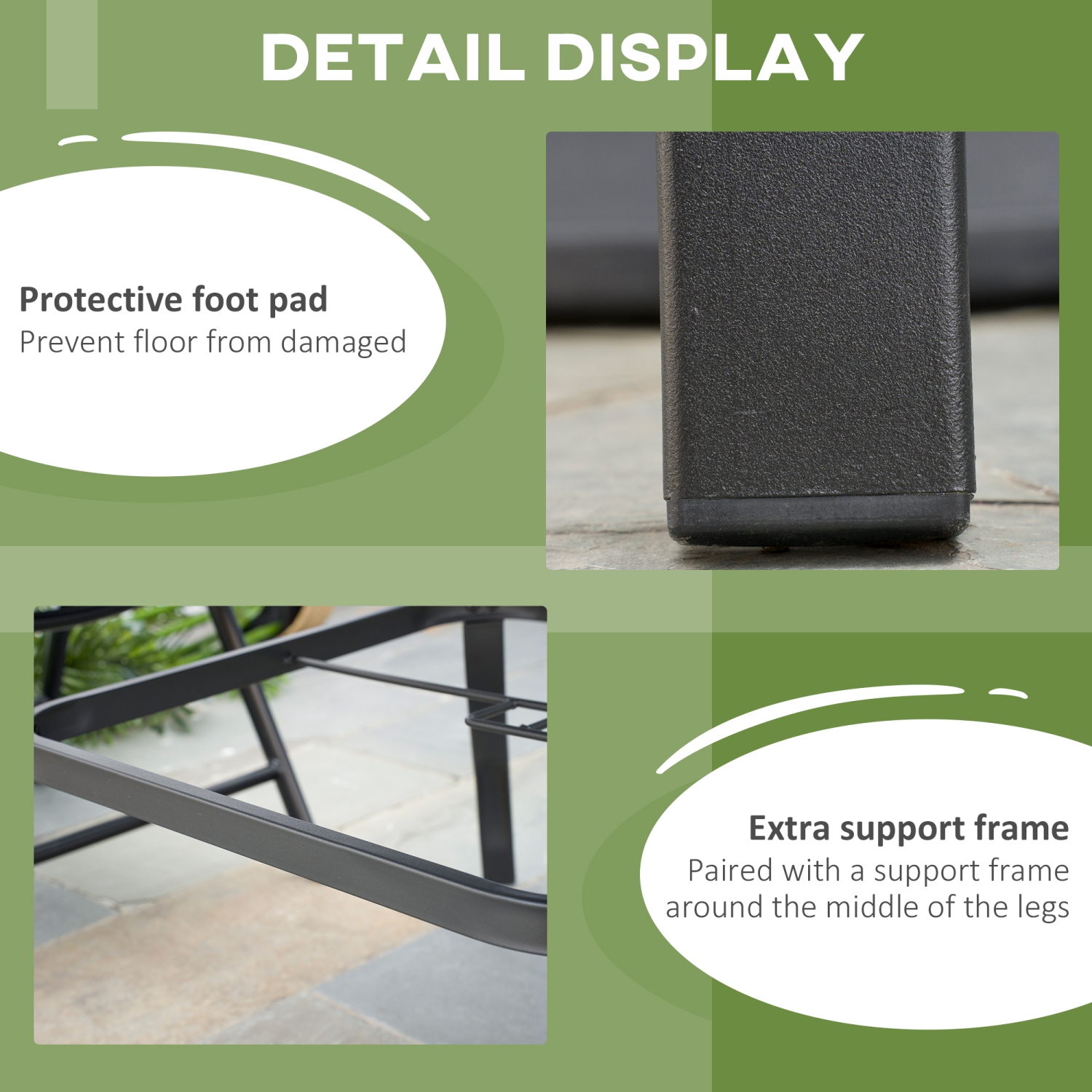 Table à manger extérieure Outsunny pour quatre, table de jardin avec trou parasol, table de jardin carrée avec dessus de plaque en métal latté, pour