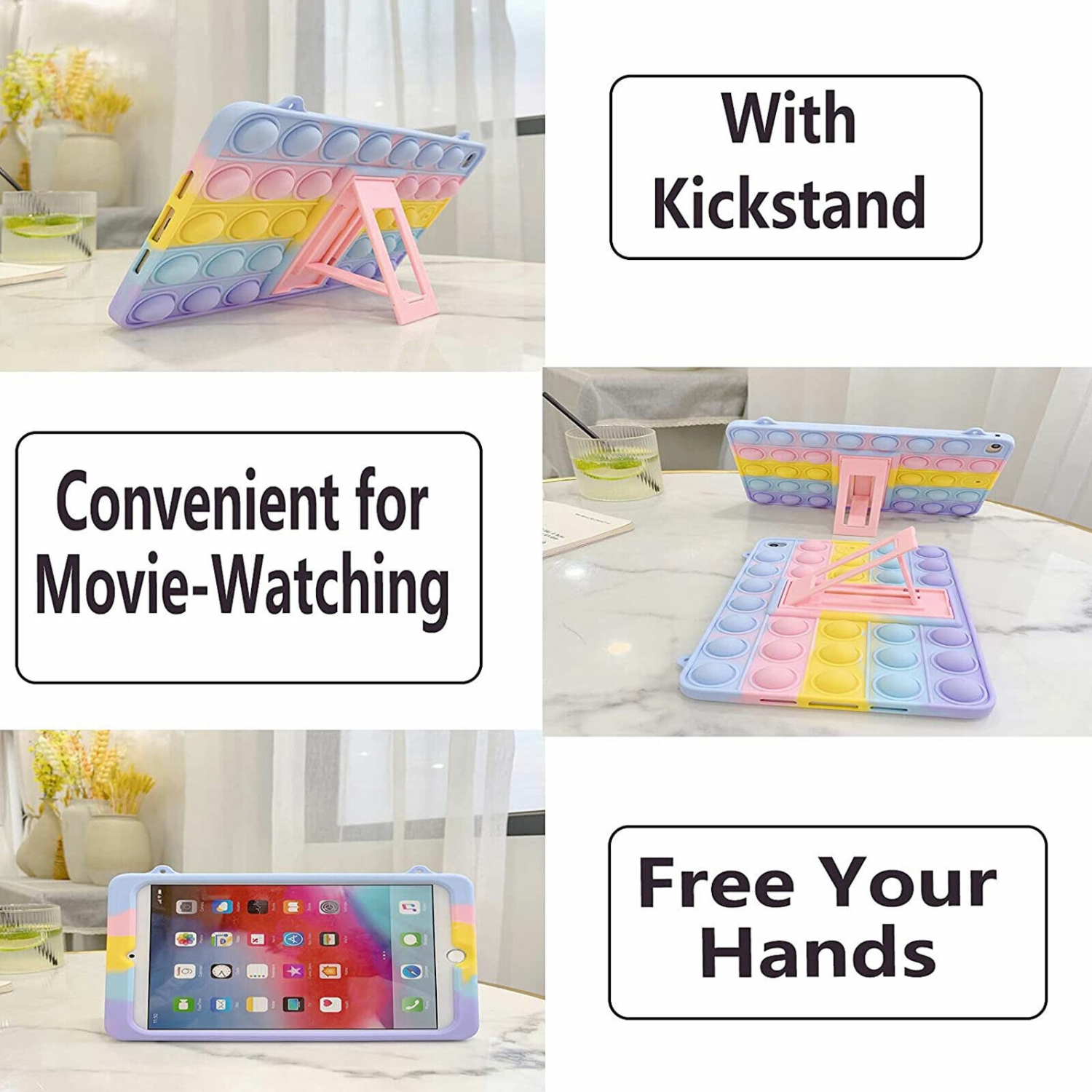 Étui iPad de 9th génération, étui iPad de 8th génération, étui iPad de 7th génération, étui iPad 10,2 2021/2020/2019, robuste 3-en-1