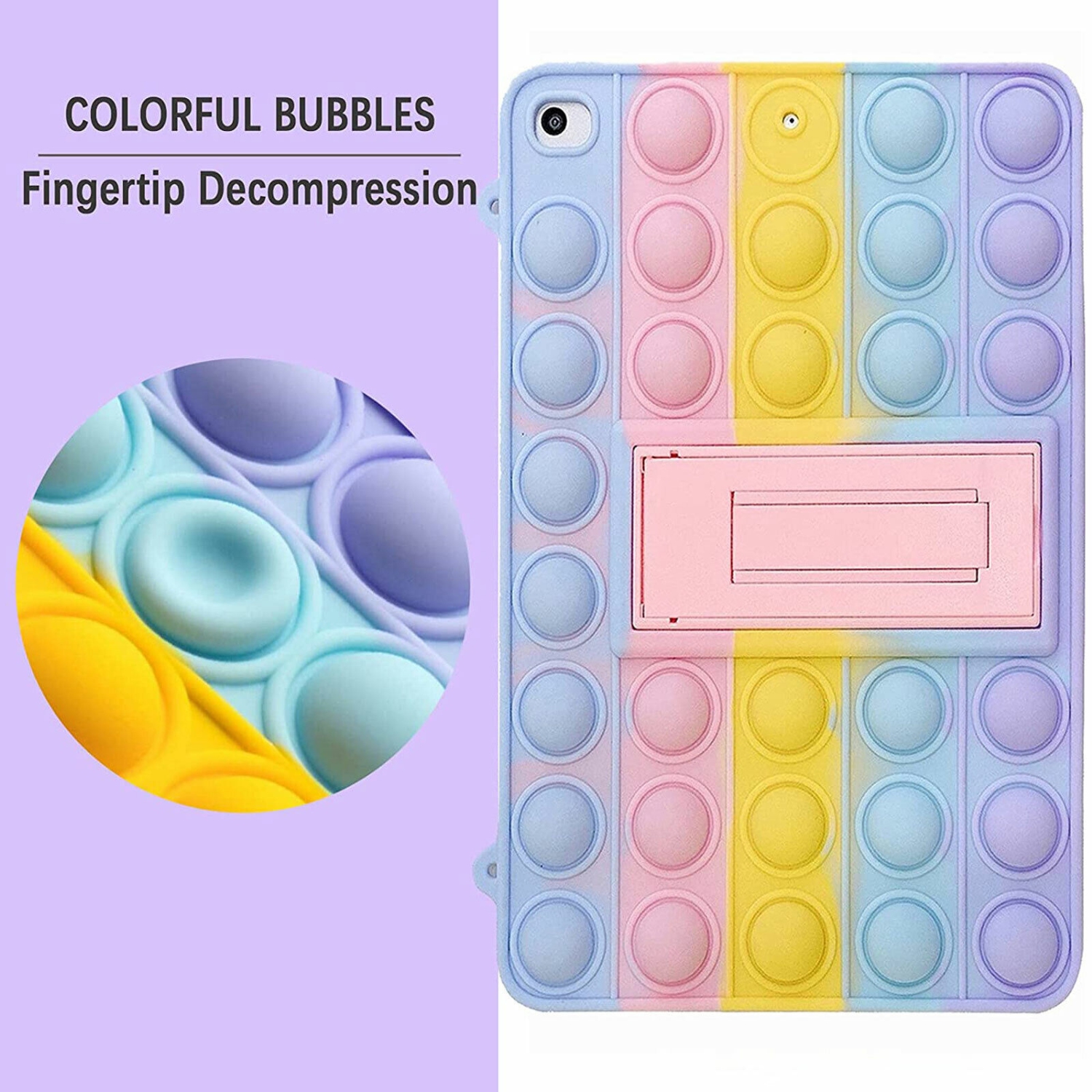 Pour étui de 10th génération de iPad, 10,9 po 2022 avec porte-stylet intégré, étui protecteur arrière en silicone pour iPad 10th génération