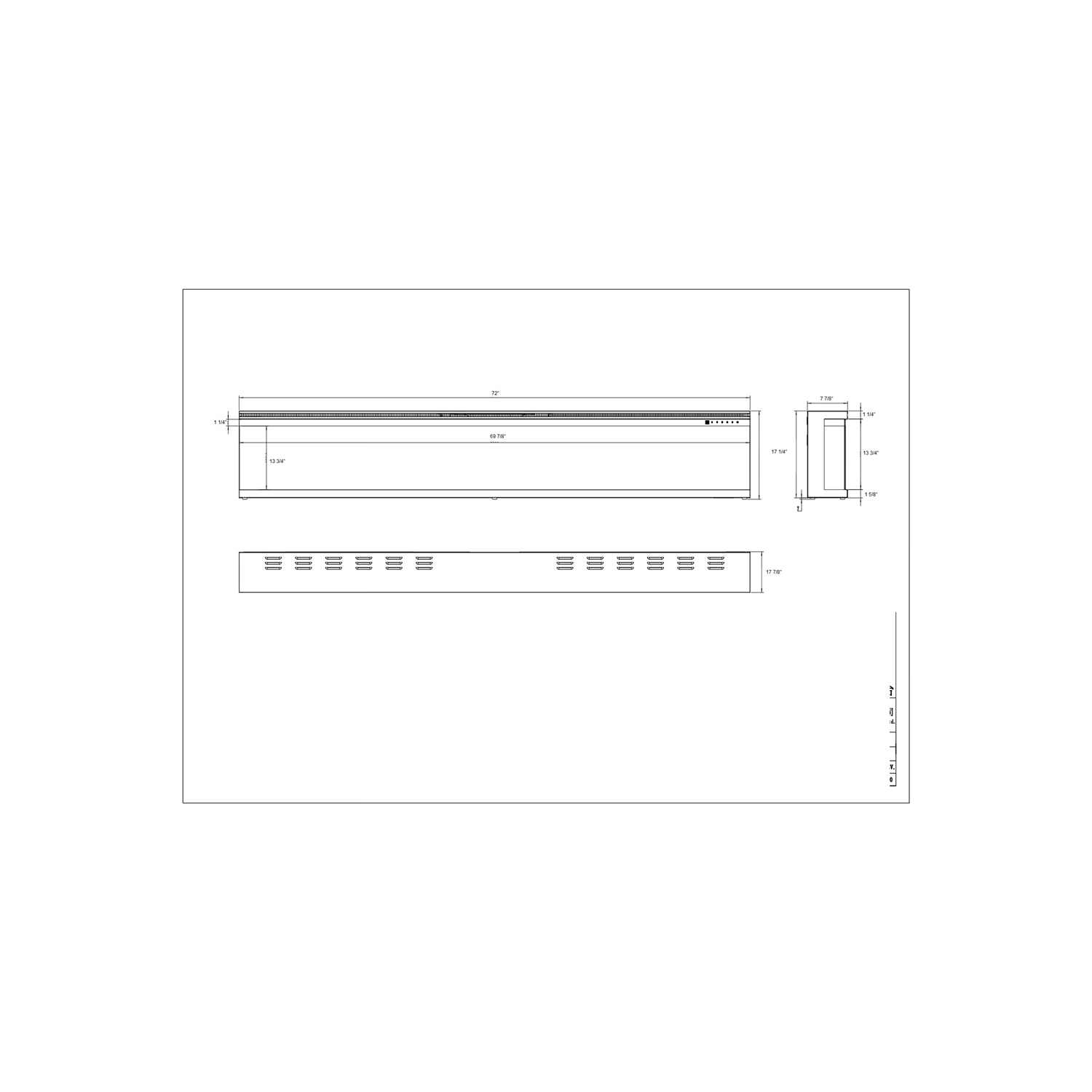 Foyer électrique à DEL à 3 côtés Flamehaus® - 72 po - Noir