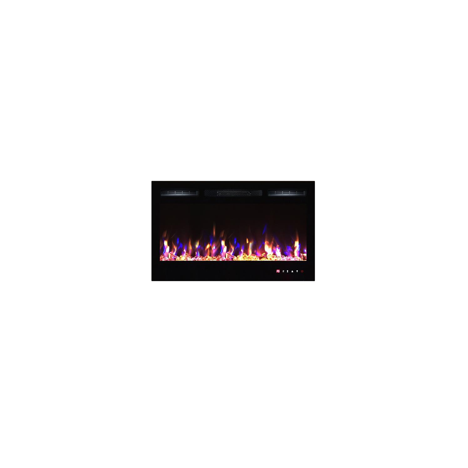 Flamehaus® Electric LED Fireplace Insert - 36"- Black