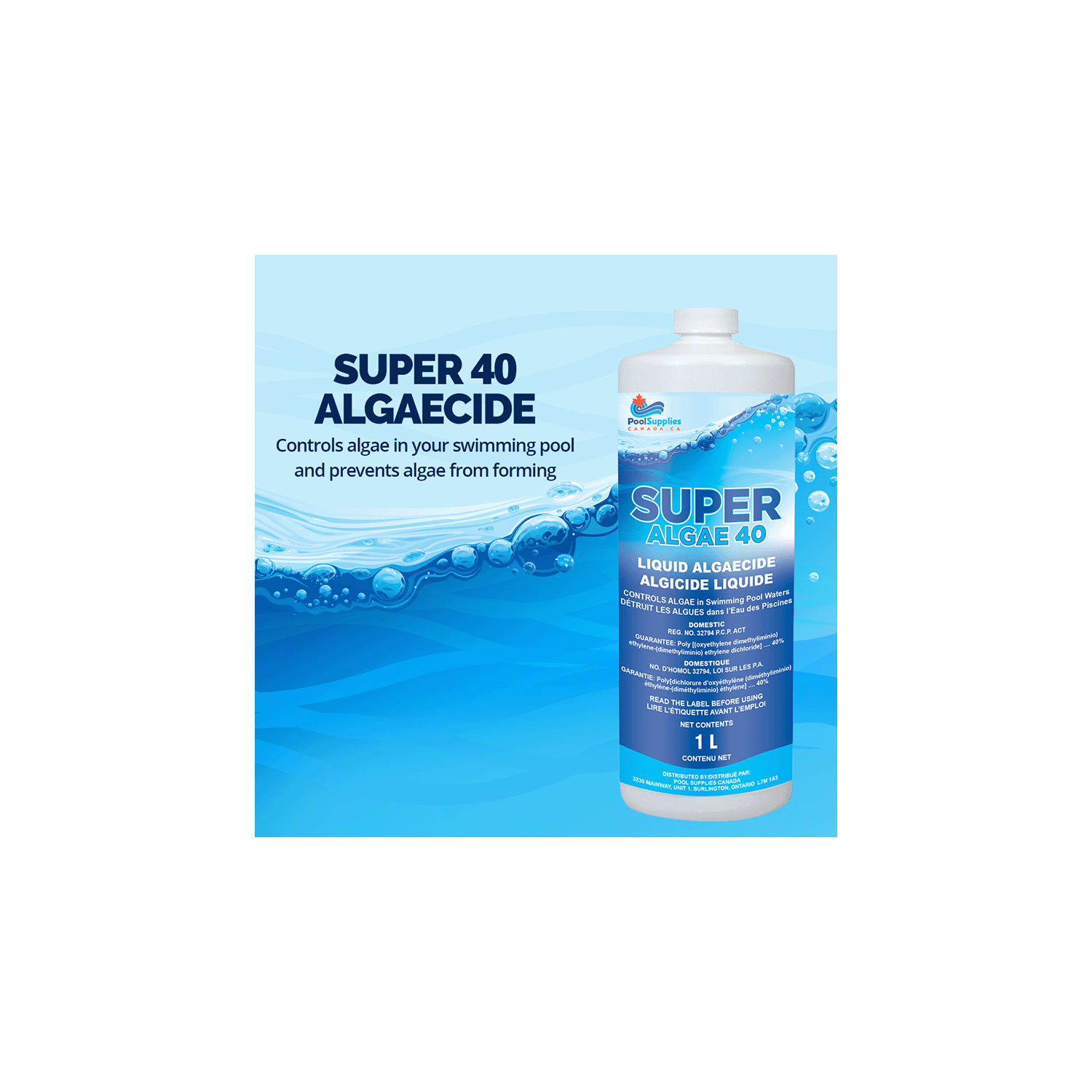 Algicide Super Algacide 40 de Pool Supplies Canada