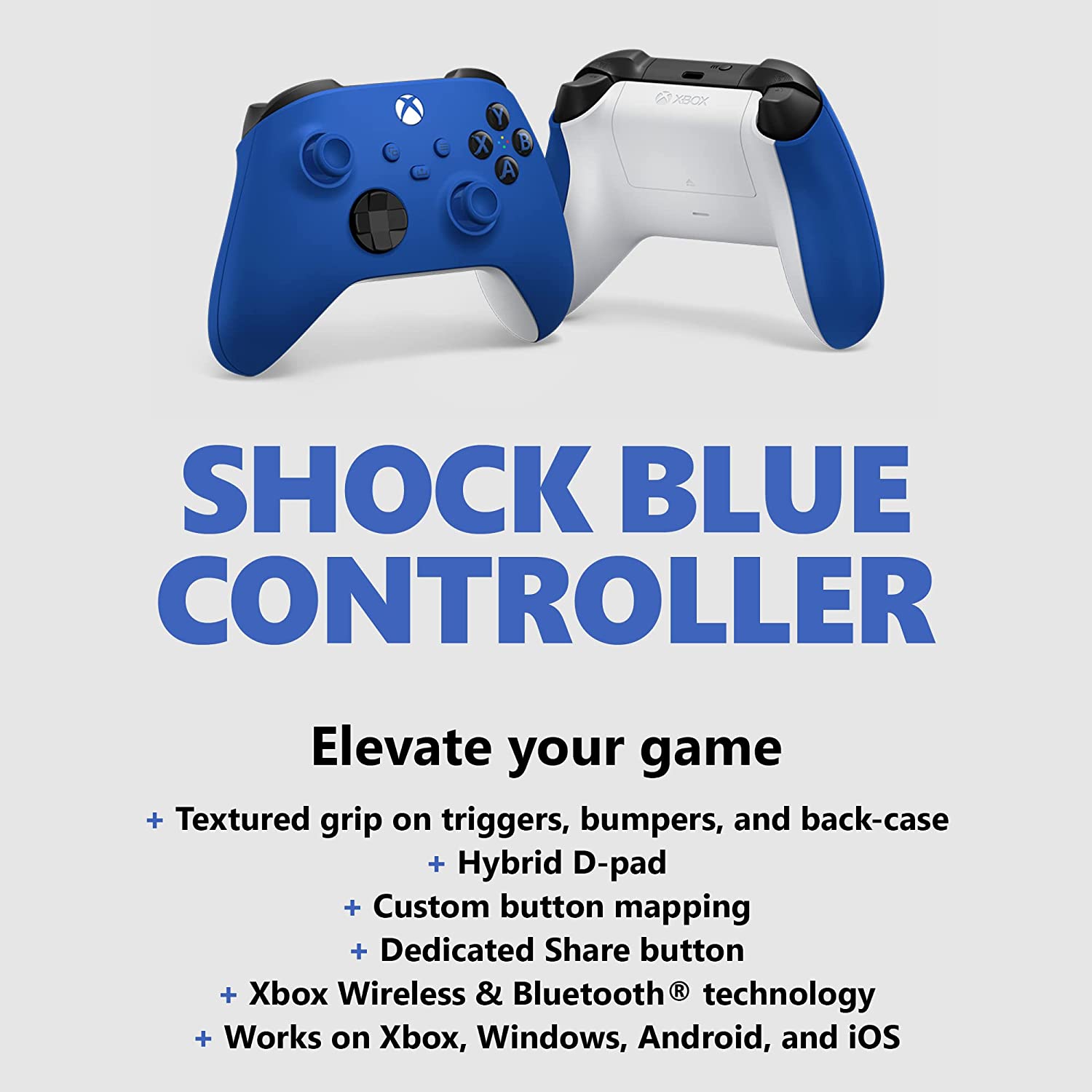 Openbox Xbox Wireless Controller for Xbox Series X|S, Xbox One, and Windows Devices – Shock Blue