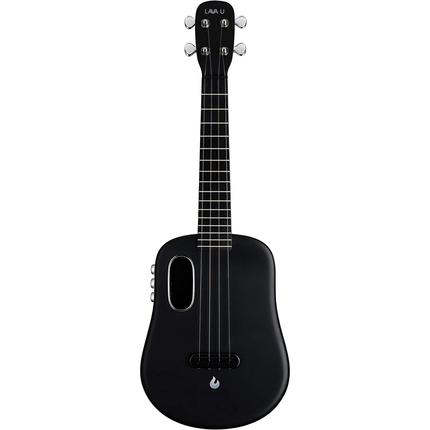 Open Box - LAVA U Carbon Fiber Ukulele with Effects Concert Travel Ukulele with Case Pick and Charging Cable (FreeBoost, Sparkle Black, 23-inch)