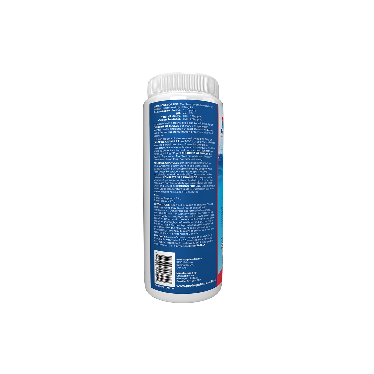 Spa Chlorine Granules by Pool Supplies Canada