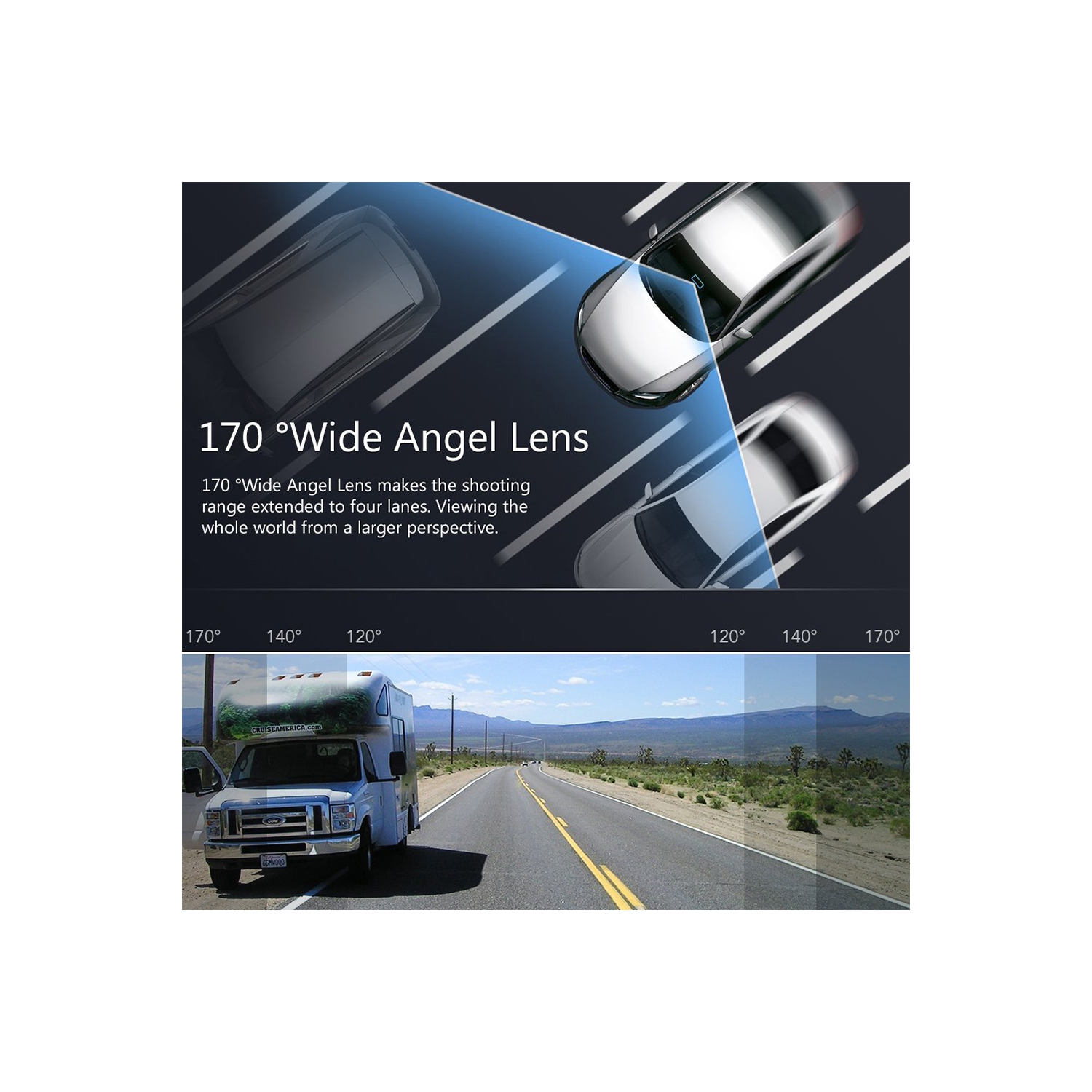 Caméra de voiture HD 1080P Dashcam DVR Enregistreur Dash Cam Car Dvr Caméra de recul auto Caméra de recul de véhicule de l'enregistreur de miroir