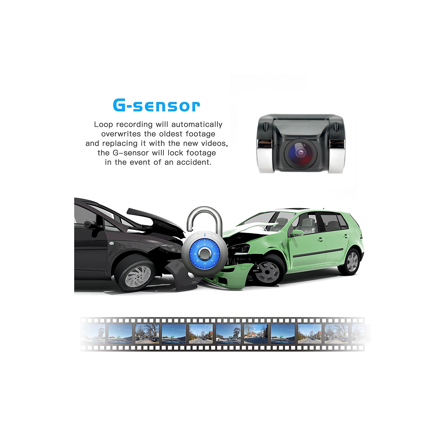 Caméra de voiture HD 1080P Dashcam DVR Enregistreur Dash Cam Car Dvr Caméra de recul auto Caméra de recul de véhicule de l'enregistreur de miroir