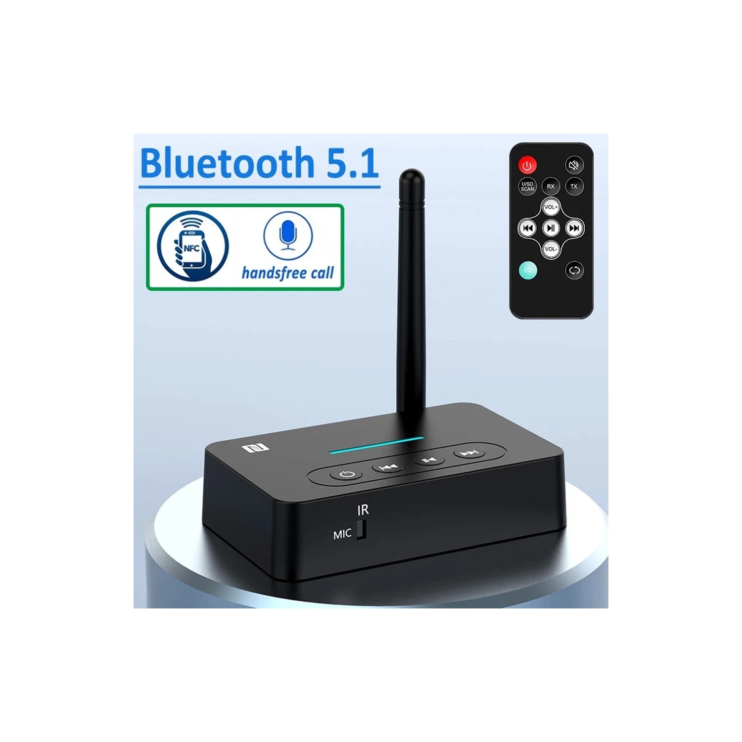 2 en 1 Bluetooth Audio Transceiver Transmitter Receiver Wireless Converter Interface Bluetooth5.0 RCA/AUX/USB