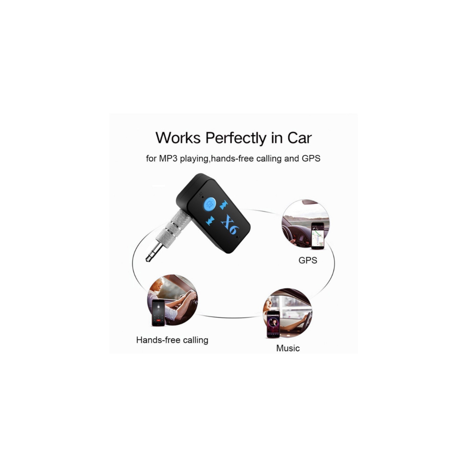Récepteur Audio Bluetooth Mini AUX USB 3.5mm Jack Car Blurtooth 5.0 Récepteur pour la voiture et la maison