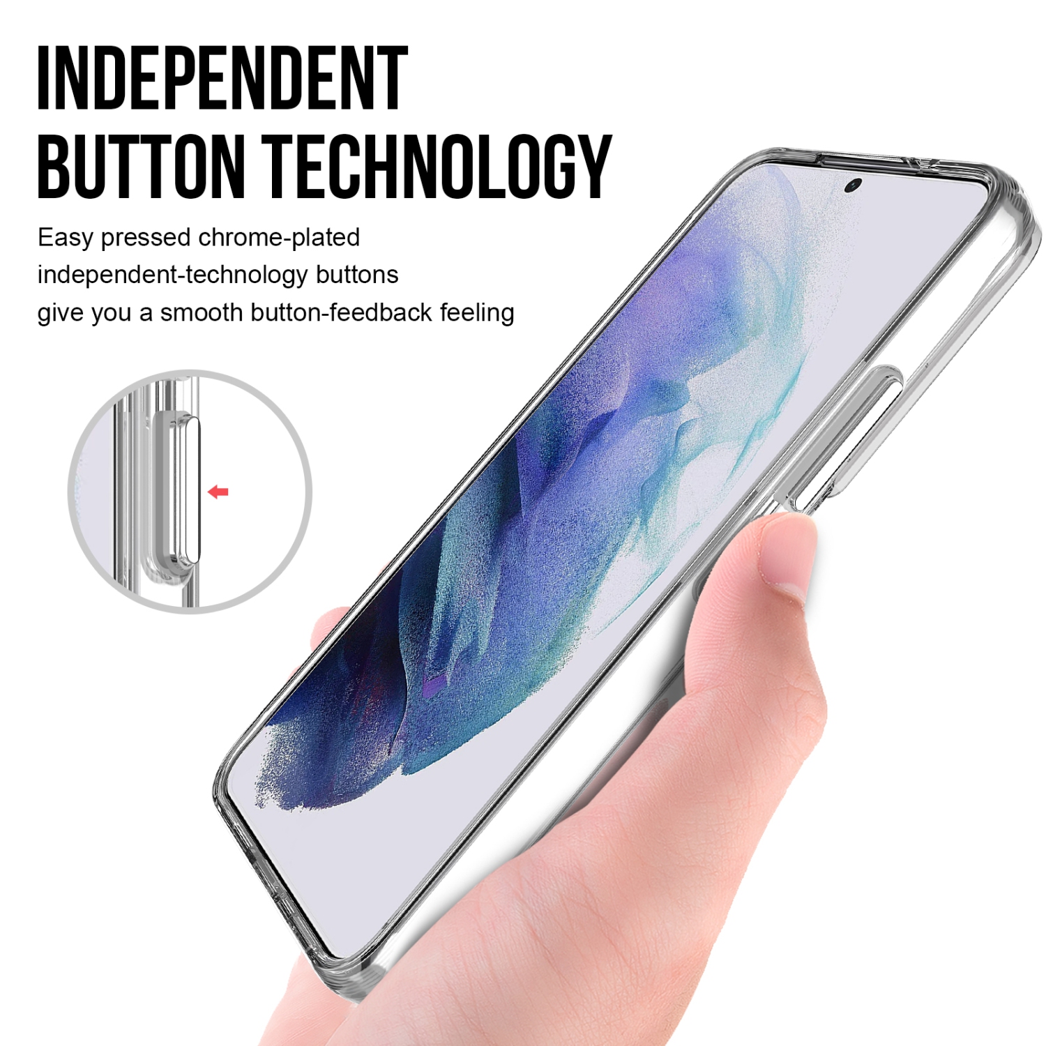 Étui rigide ajusté Soul+ Drop Rated d’Uolo pour Galaxy S23+ de Samsung - transparent