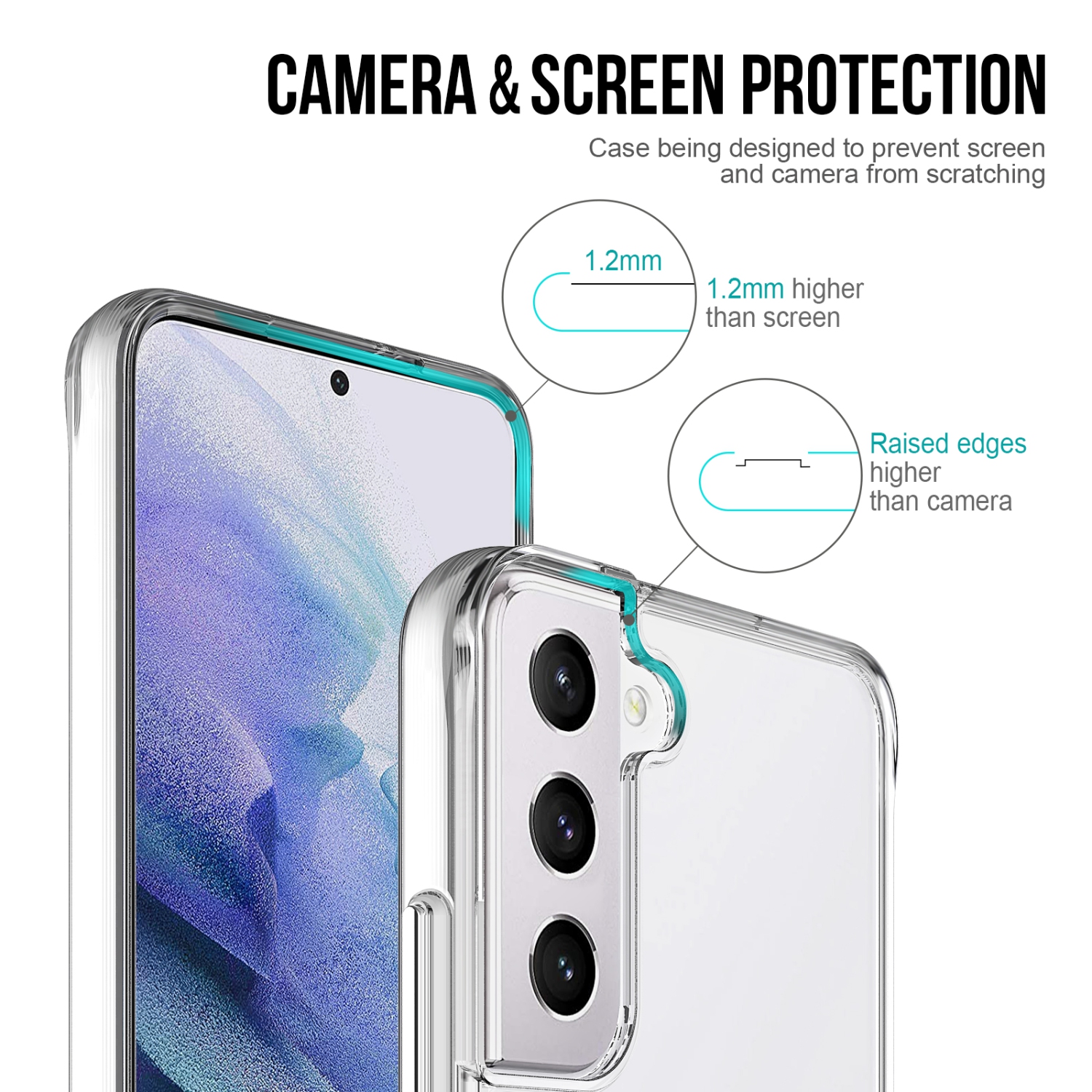 Étui rigide ajusté Soul+ Drop Rated d’Uolo pour Galaxy S23+ de Samsung - transparent