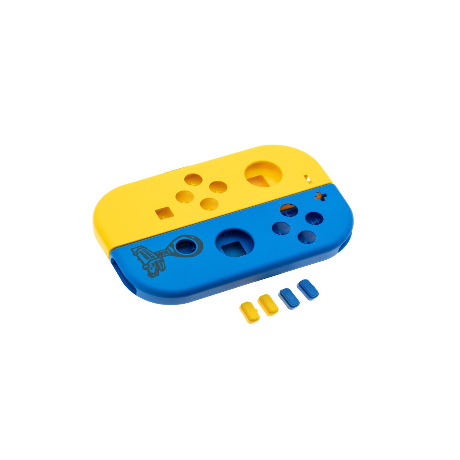 Replacement Housing Shell Case For Nintendo Switch Joy Con Controller - Yellow / Blue
