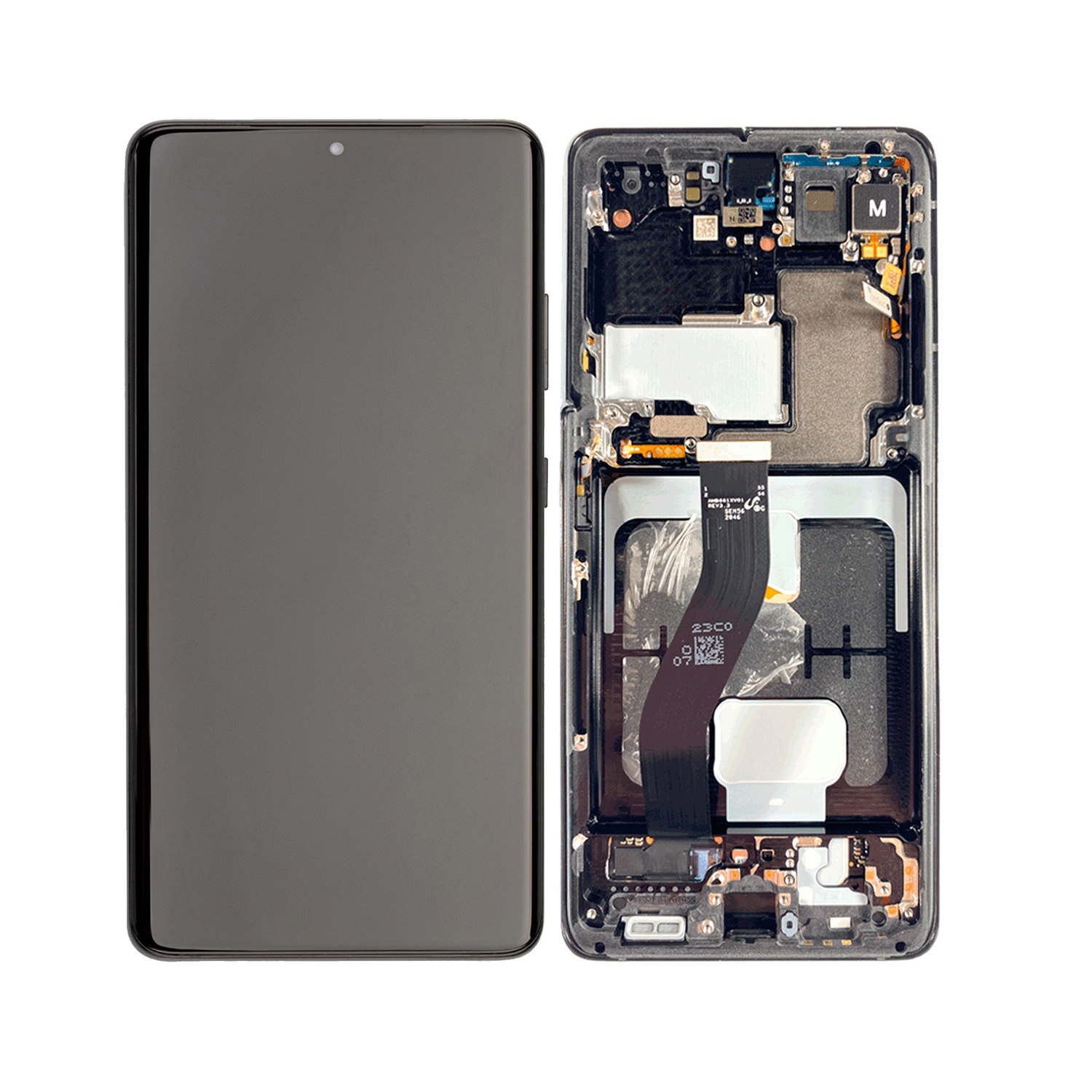 Refurbished (Excellent) - OLED Display Touch Screen Assembly + Frame For Samsung Galaxy S21 Ultra 5G (SM-G998W) - Phantom Black