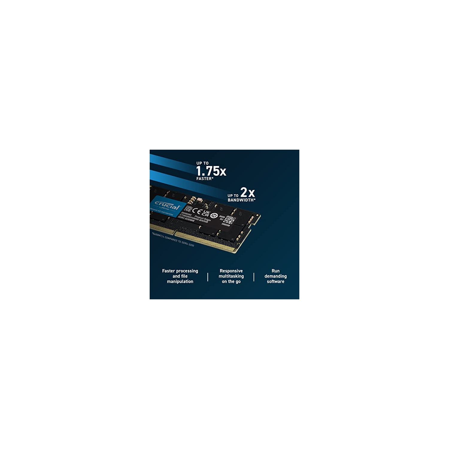 Mémoire 5600&nbsp;MHz de DDR5 Go 16&nbsp;Go de Micron Technology pour ordinateur de bureau