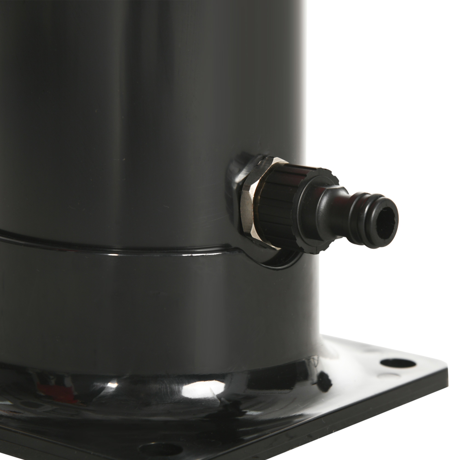 Outsunny 7.3FT 5.3 Gallon Solar Heated Shower, 2-Section Outdoor Shower with Shower Head, Foot Shower, Temperature Display for Backyard, Poolside,