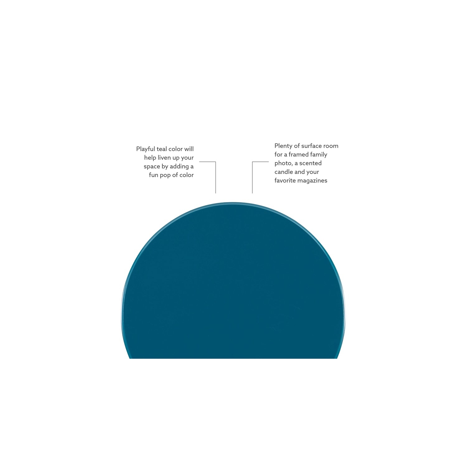 Linon Tara Wood Spindle Side Table in Teal Blue