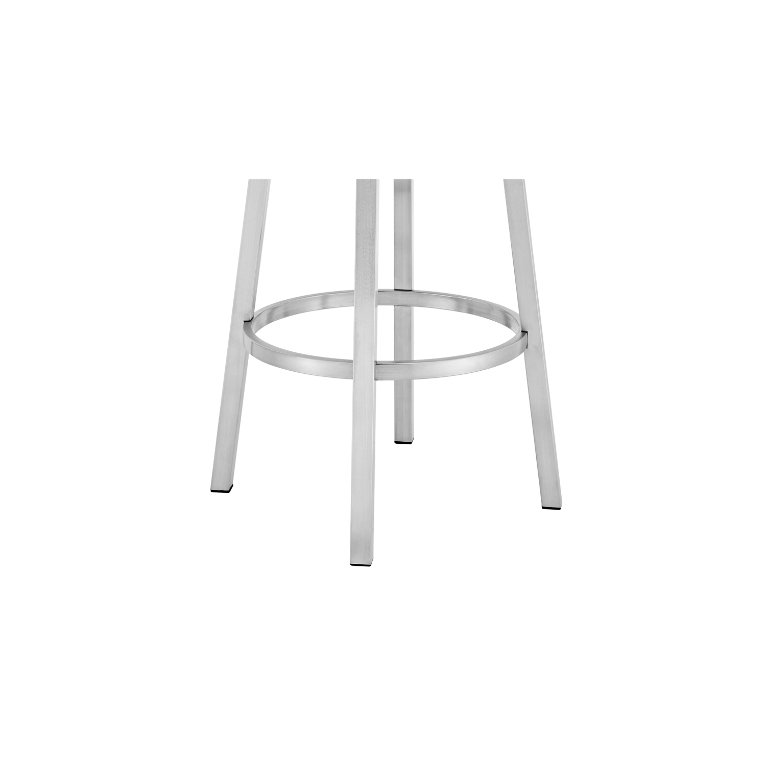 Titana 30" Bar Height Swivel Blue Faux Leather Stainless Steel Bar Stool