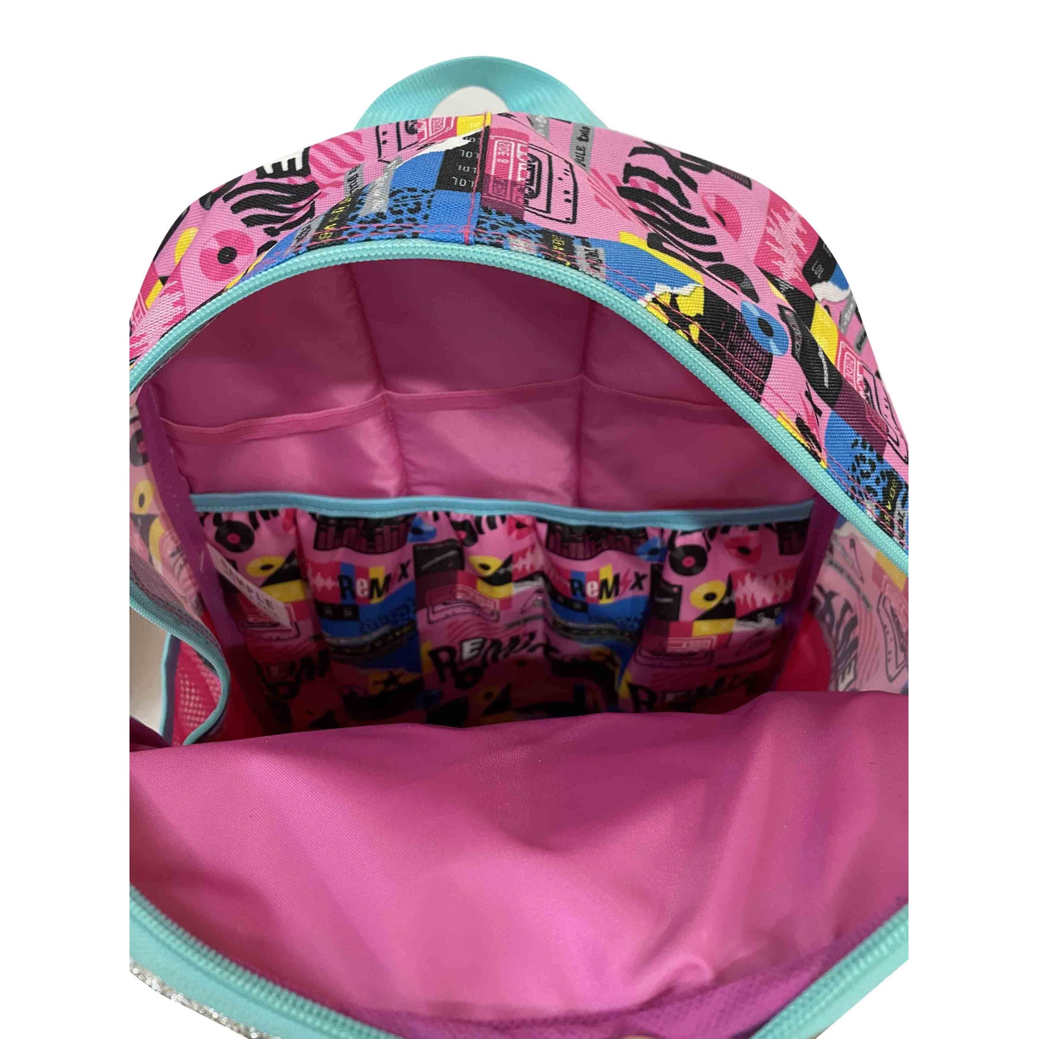 Lol Surprise Backpack with Detachable Hand Bag Purse Pencil Case Key Chain - 4 Piece Kids School Backpack Set - Girls Shoulder Book Bag Printed Lol