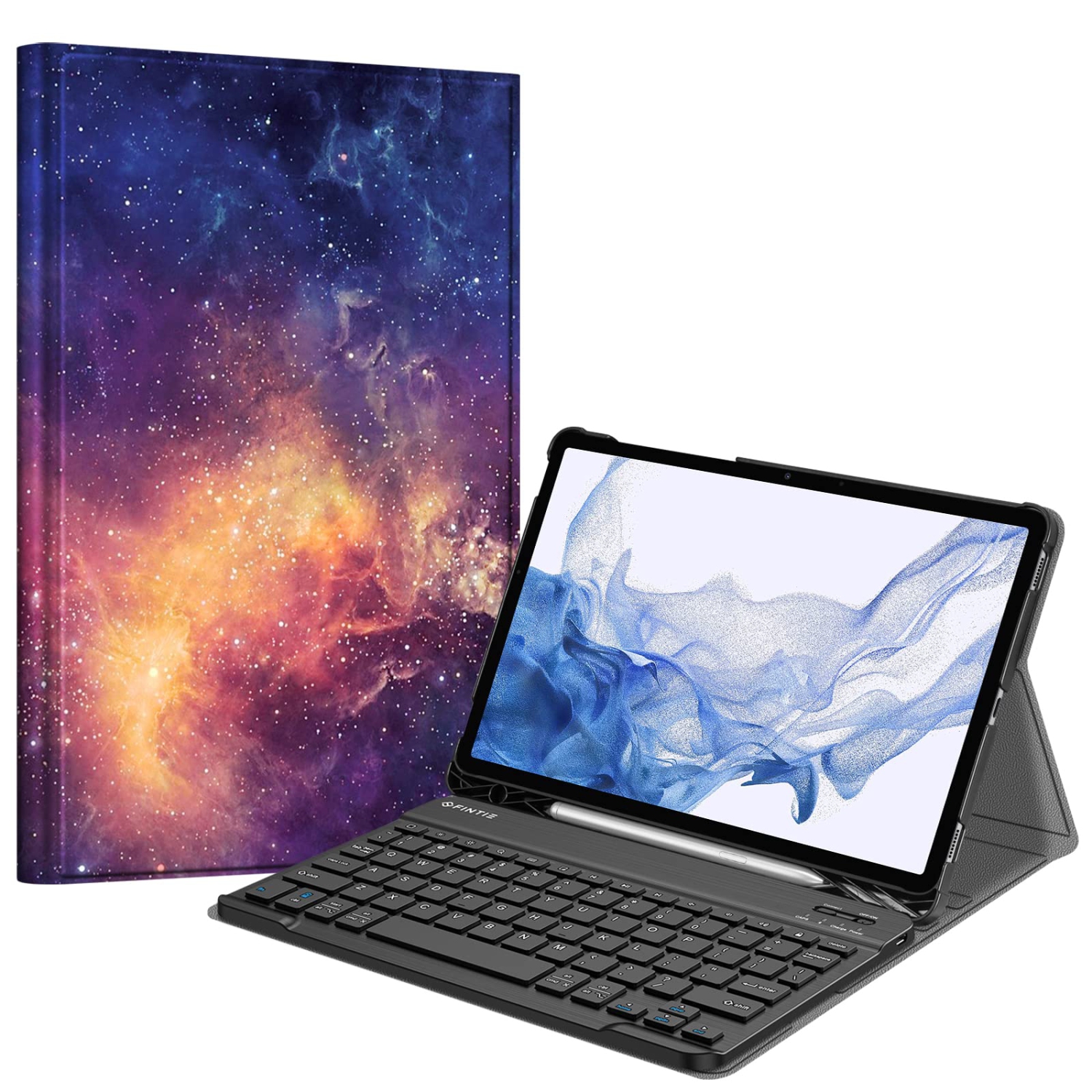Keyboard Case for Samsung Galaxy Tab S8 / Tab S7 11 inch (Model SM-X700/X706/T870/T875/T876) with S Pen Holder, Slim Lightweight Stand Cover w/Detachable Wireless Bluetooth Keyboar