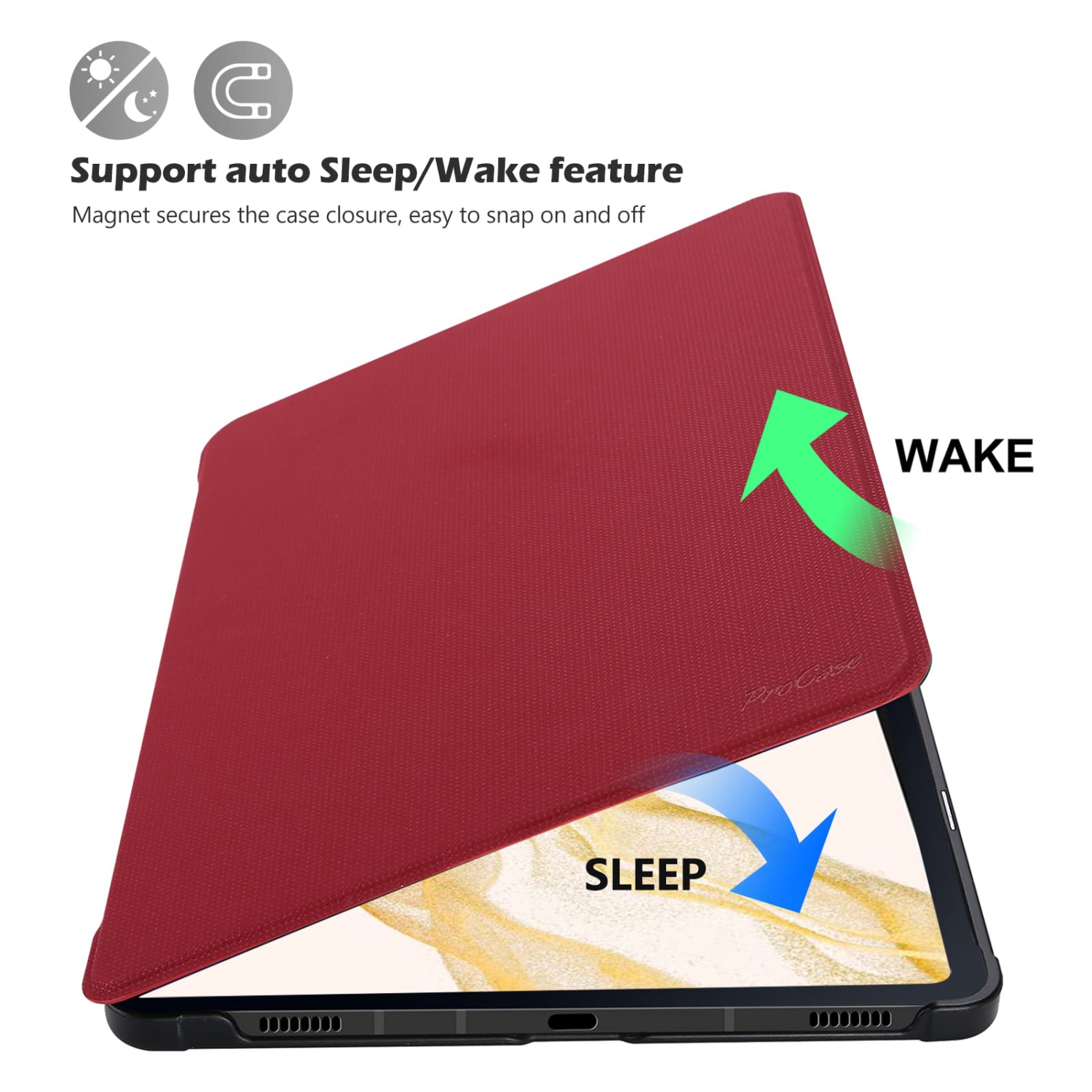 Galaxy Tab S8 Plus 2022 / S7 Plus 12.4 Case 2020 with S Pen Holder, Slim Stand Protective Folio Case Smart Cover for Galaxy Tab S8+ 2022 S7+ 2020