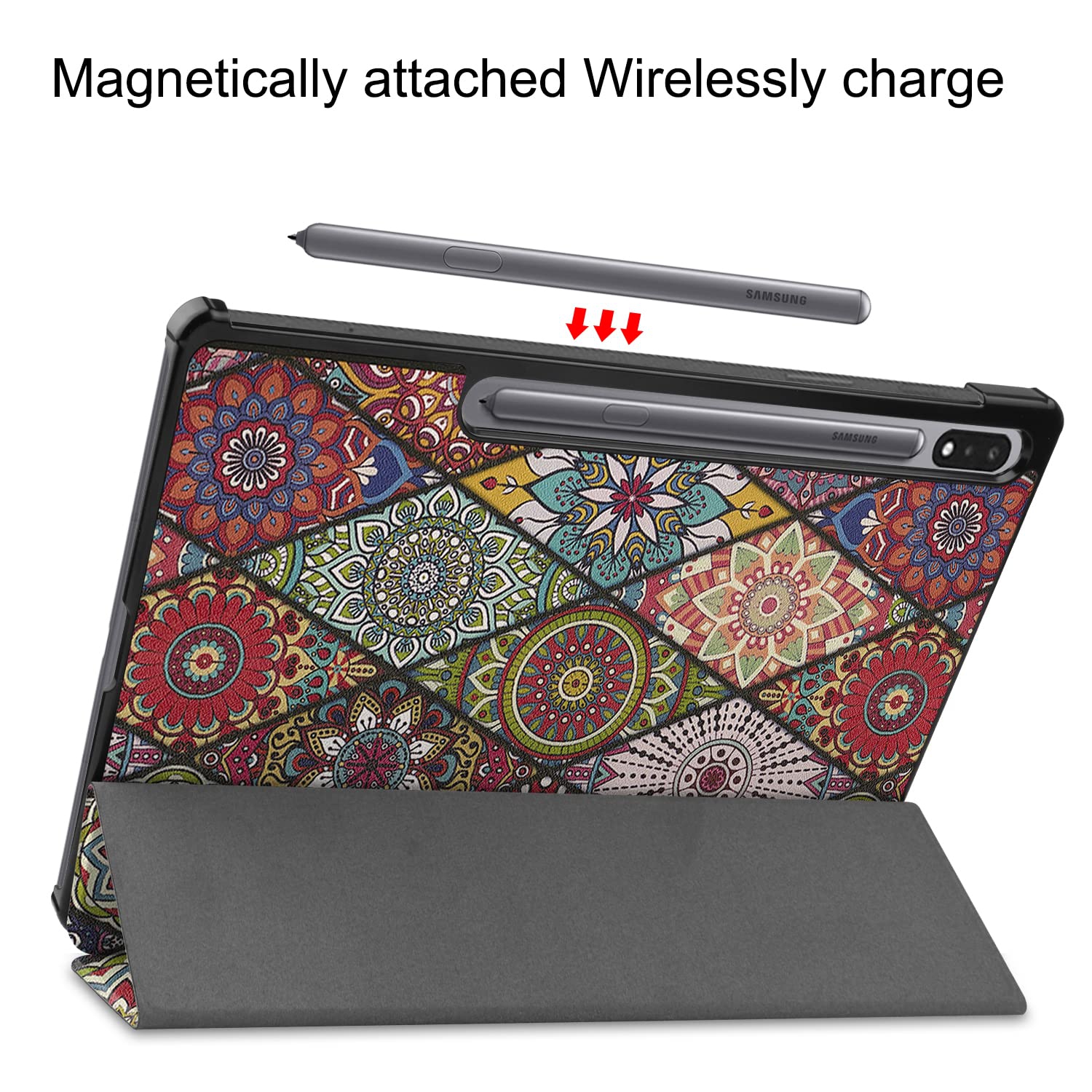 Case for Samsung Galaxy Tab S8+/ S8+ Plus, Shockproof Ultra Thin Lightweight Tri-Fold Stand Cover with Auto Wake/Sleep for Samsung Galaxy Tab S8+/