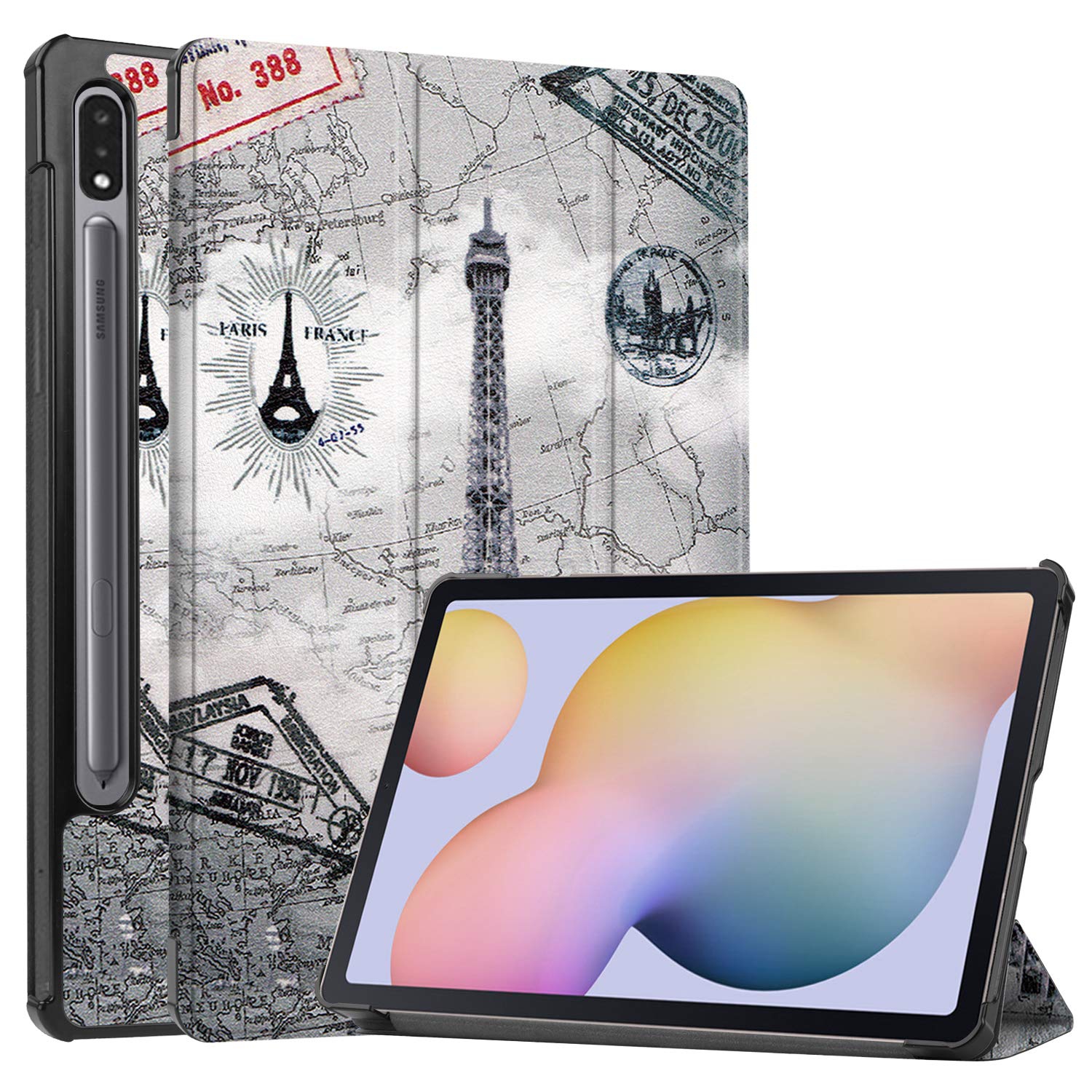 Smart Case for Samsung Galaxy Tab S8, Lightweight Smart Trifold Stand Case Cover with Auto Wake Sleep for Samsung Galaxy Tab S8/Tab S7 11 inch T