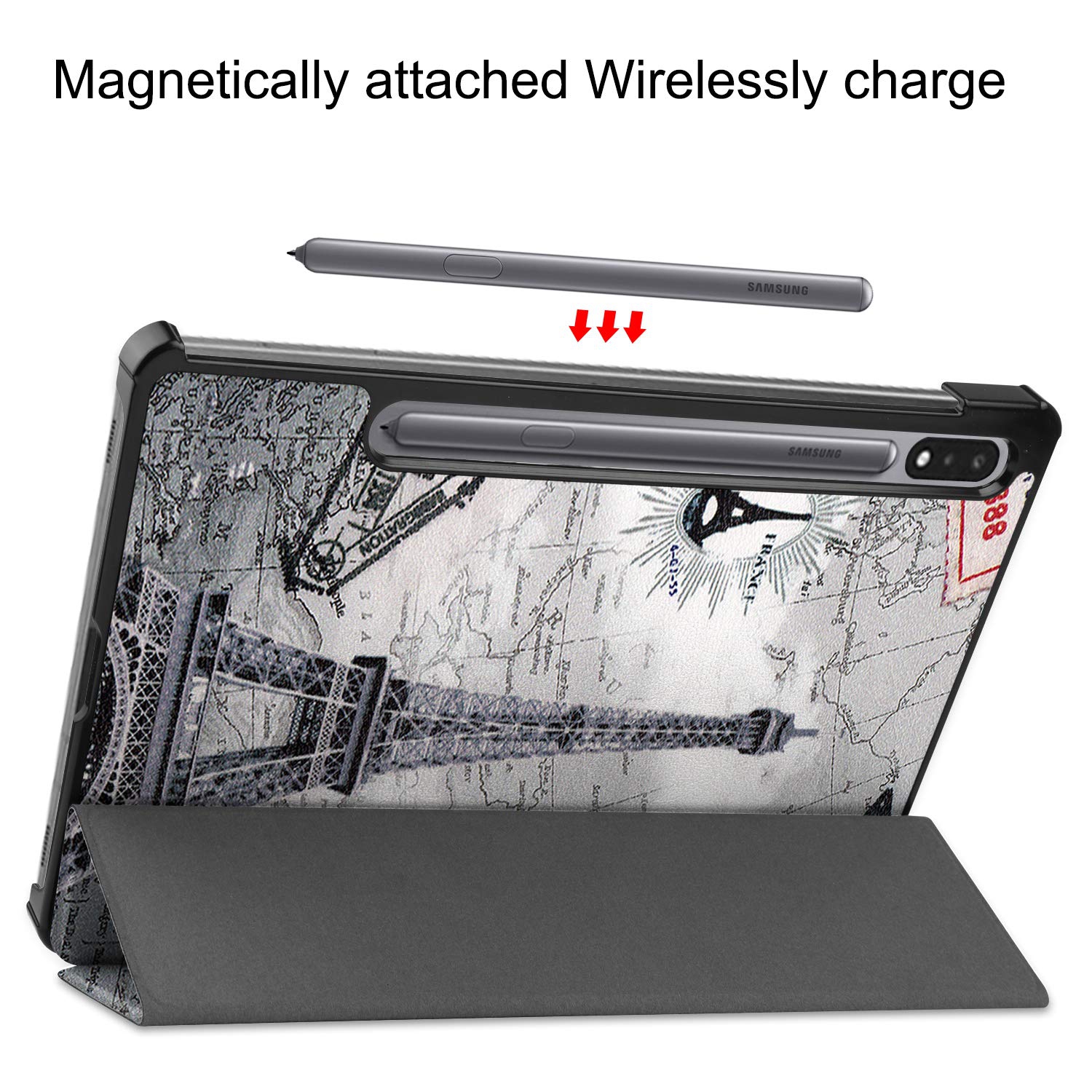 Smart Case for Samsung Galaxy Tab S8, Lightweight Smart Trifold Stand Case Cover with Auto Wake Sleep for Samsung Galaxy Tab S8/Tab S7 11 inch T