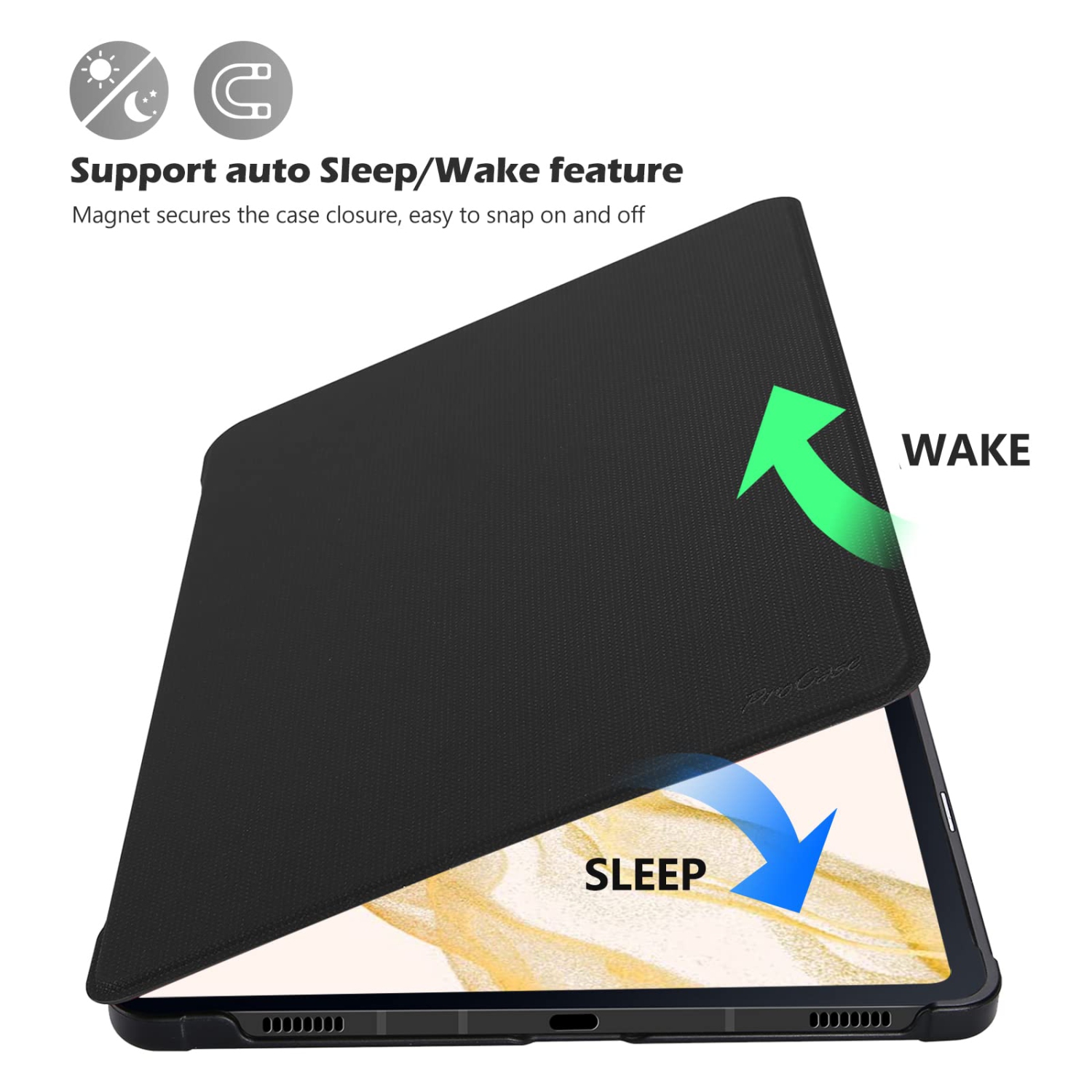 Galaxy Tab S8 Plus 2022 / S7 Plus 12.4 Case 2020 with S Pen Holder, Slim Stand Protective Folio Case Smart Cover for Galaxy Tab S8+ 2022 S7+ 2020