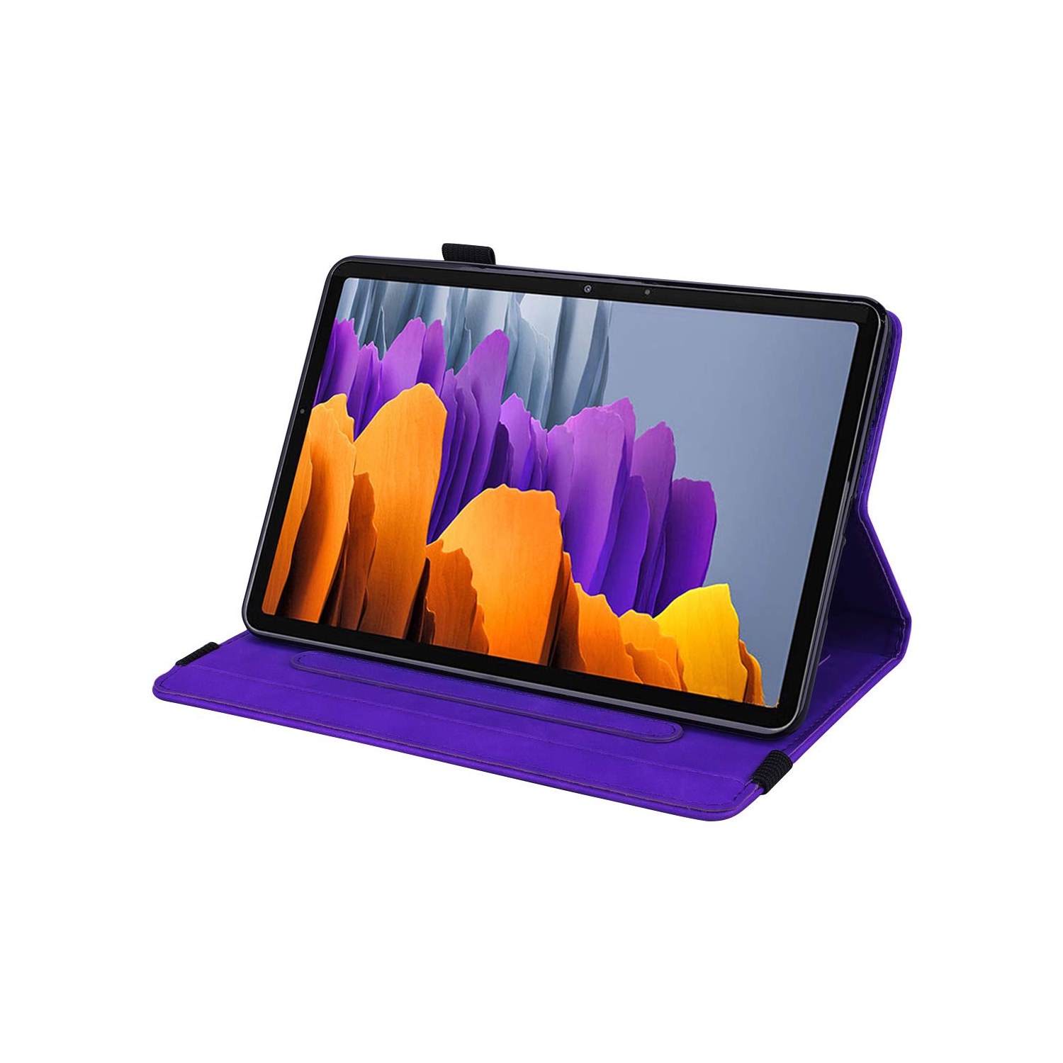 Case for Samsung Galaxy Tab S8 Plus 2022 /S7 FE / S7+ 12.4 inch Case Premium PU Leather Folio Stand Cover with Card Slot Pen Holder Multi-Angle