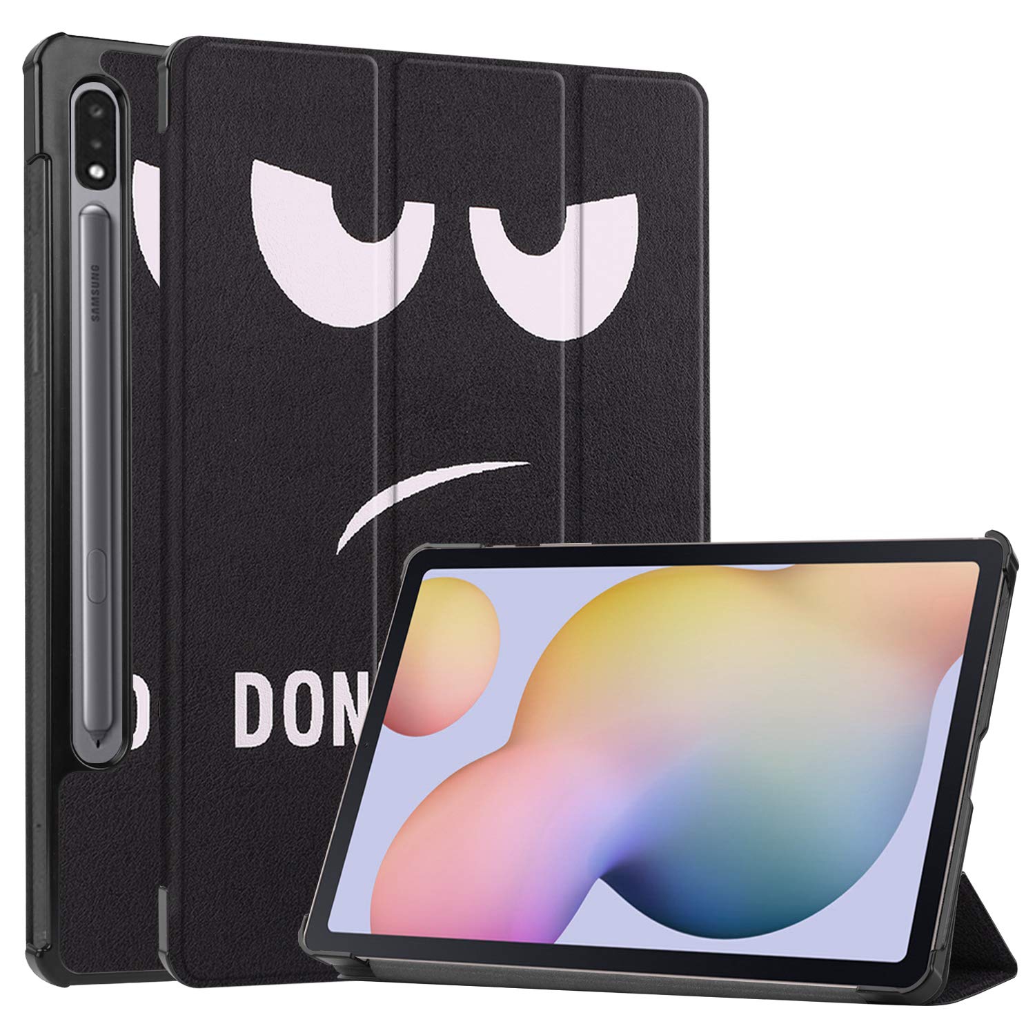 Case Cover with Auto Wake Sleep for Samsung Galaxy Tab S7 Plus 12.4'' SM-T970, SM-T975 Don't Touch Me