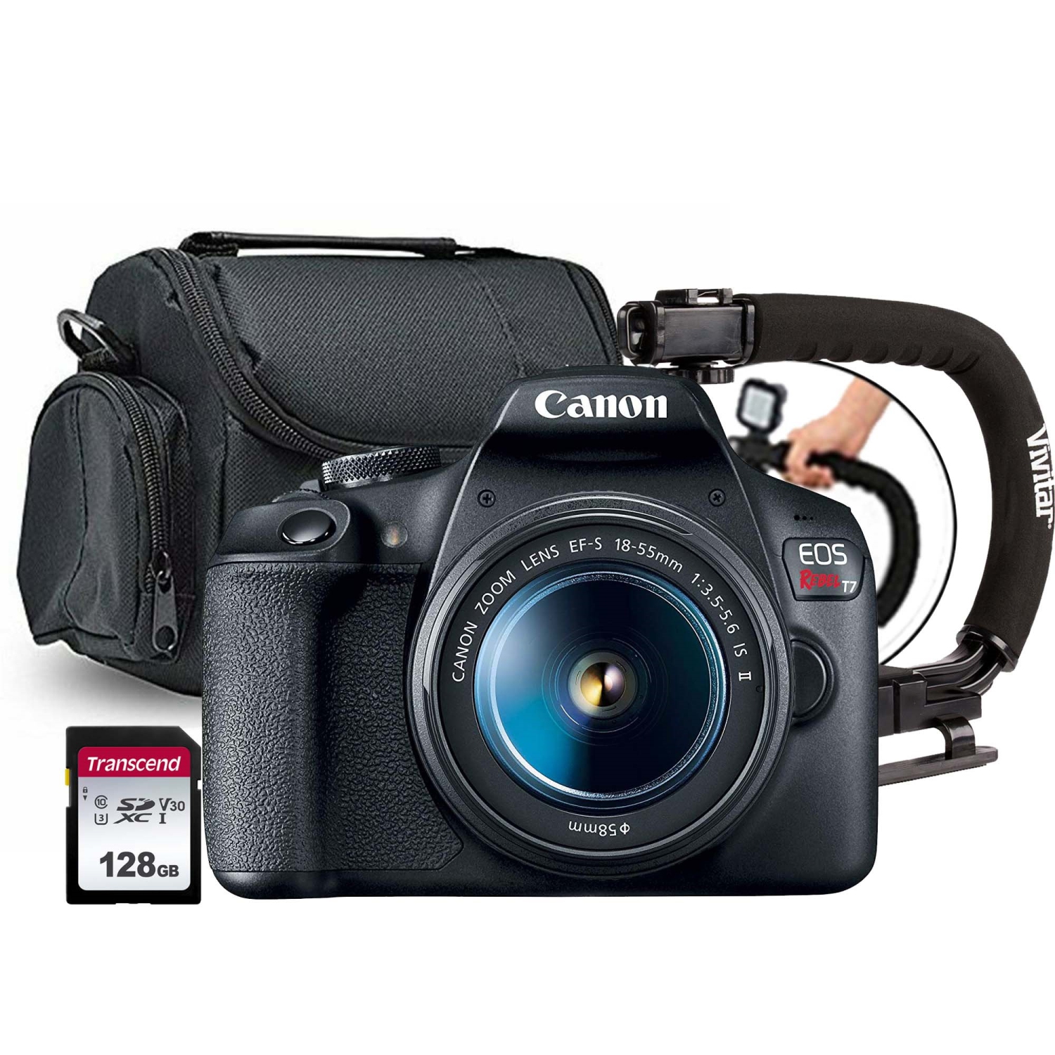 Canon EOS Rebel T7 DSLR Camera (Body Only) with Canon EF-S 18-55mm f/3.5-5.6 IS STM Lens + Accessory Bundle