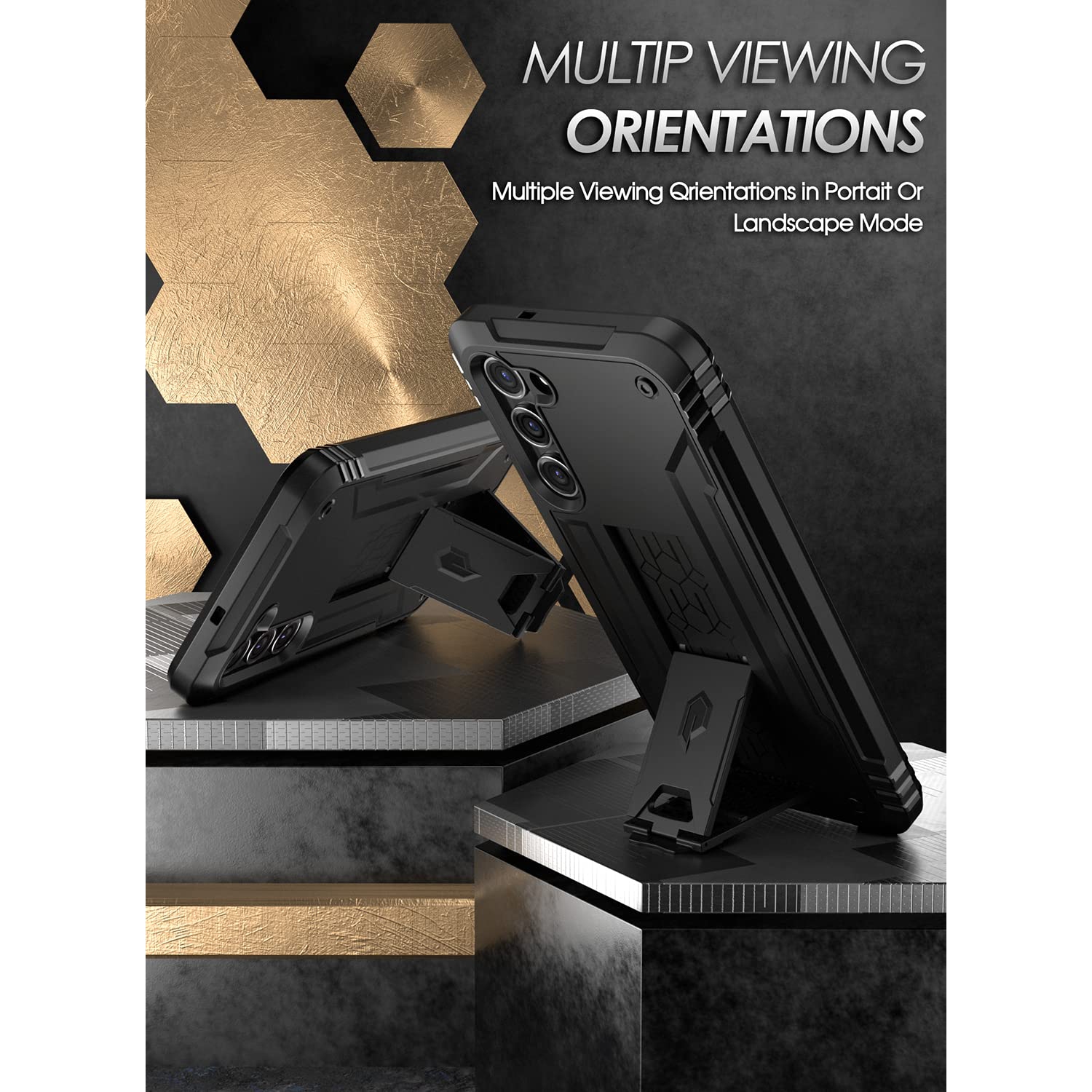 Case for Samsung Galaxy S23 5G 6.1", Built-in Screen Protector Work with Fingerprint ID, Full Body Rugged Shockproof Protective Cover Case with